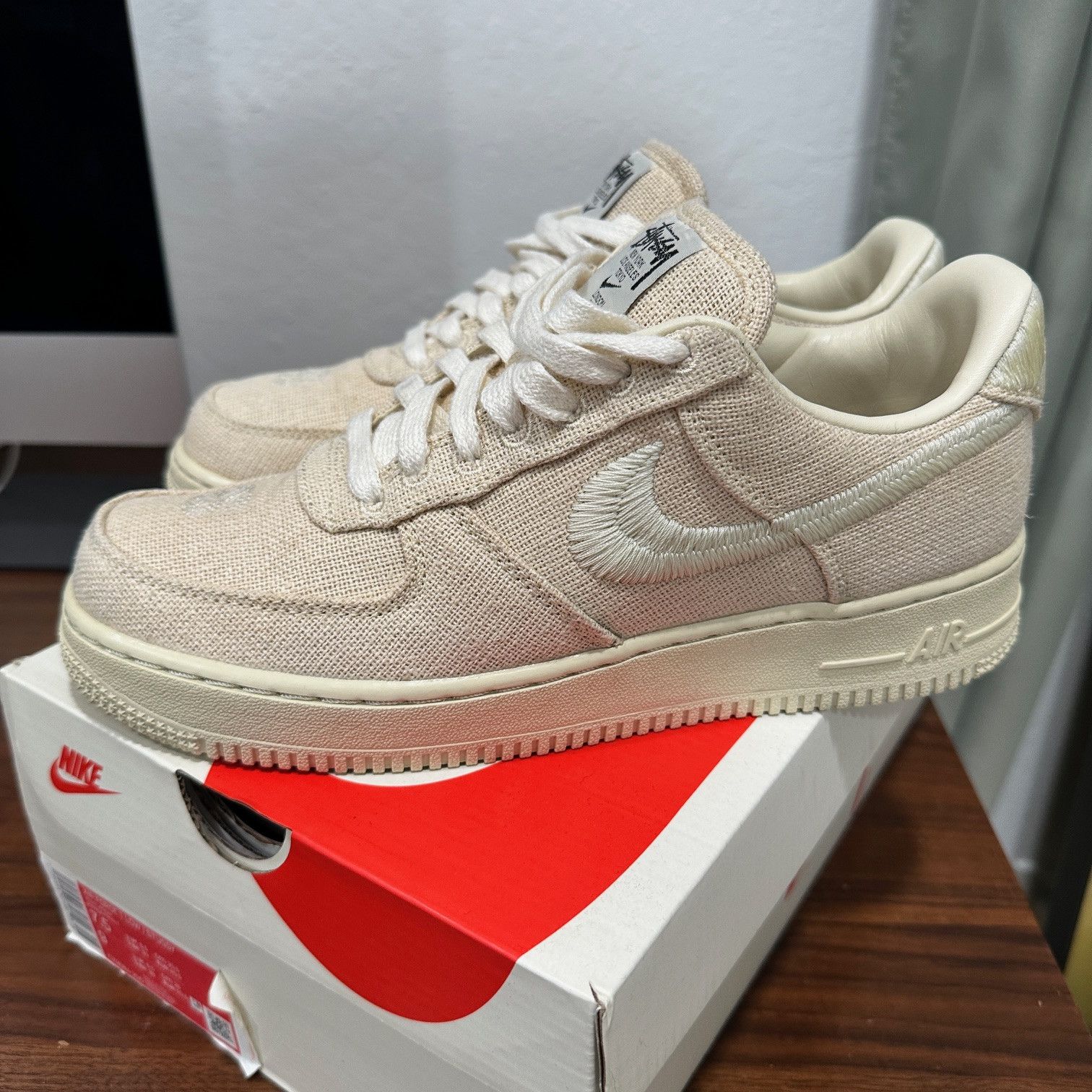Nike x Stussy Air Force 1 Low Fossil US 7.5