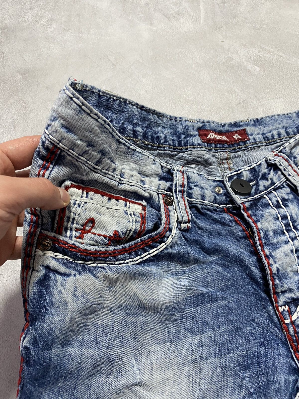 Japanese Brand 👖Vintage Japanase Jeans Amica STYLE TRU RELIGION Size US 32 / EU 48 - 6 Thumbnail