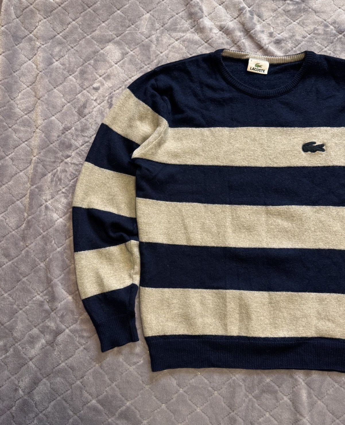 Lacoste × Vintage Vintage Lacoste Wool Knitwear Sweater Size US M / EU 48-50 / 2 - 2 Thumbnail