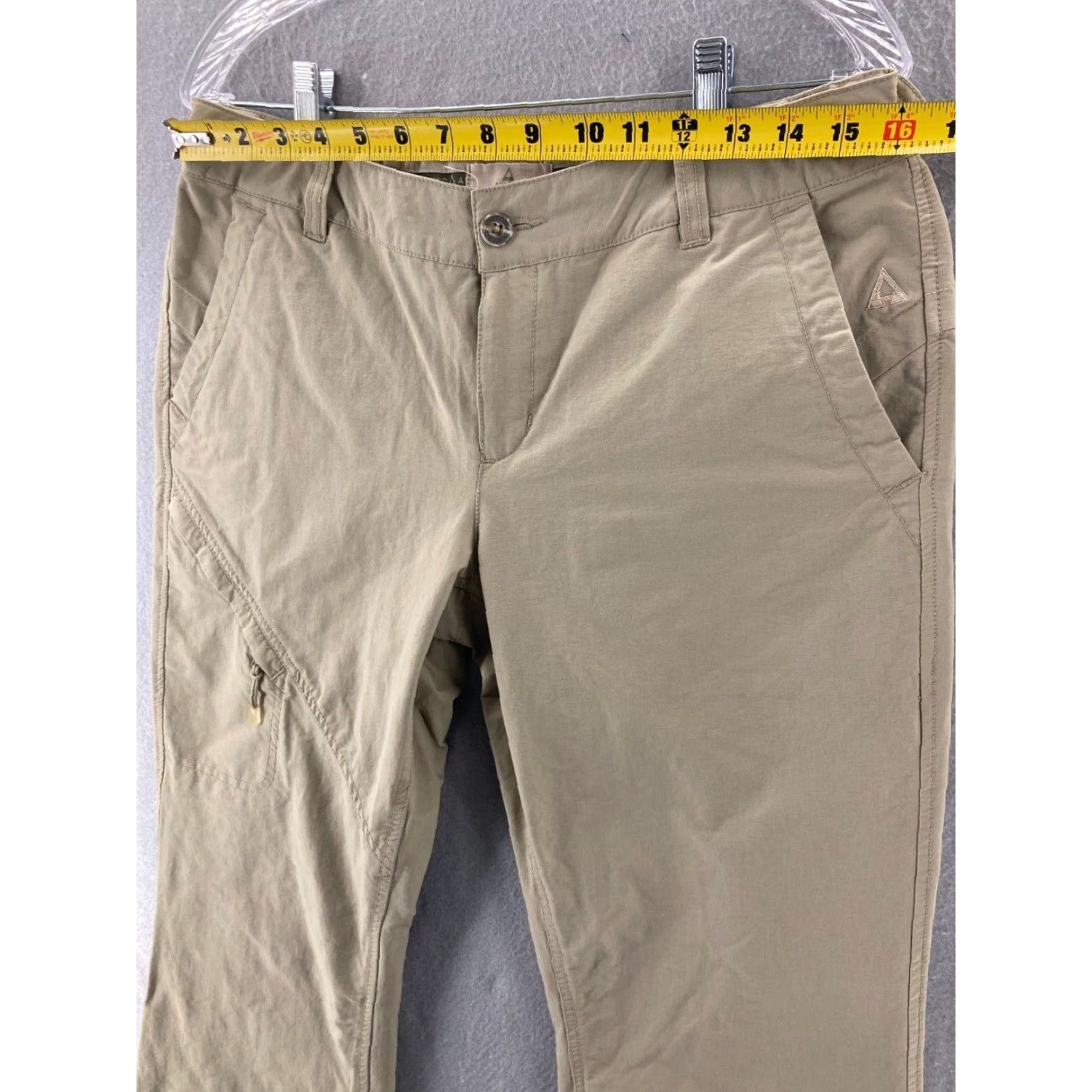 ASCENO Ascend Womens Cargo Pants Size 6 Beige Comfort Stretch Work Travel Size 28" / US 6 / IT 42 - 2 Thumbnail