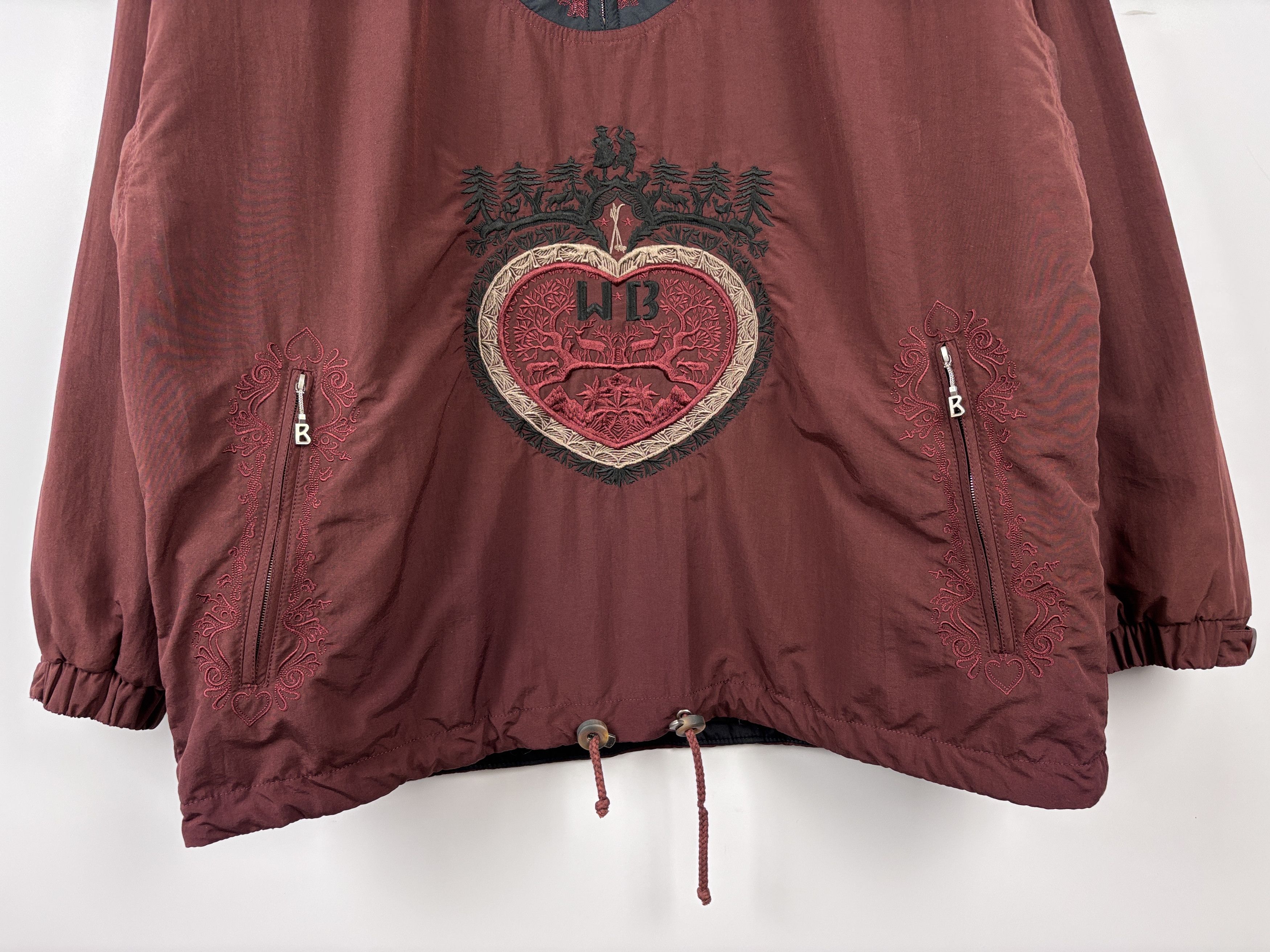 Bogner × Vintage Vintage Bogner Embroidered Anorak Jacket Burgundy Womens M Size M / US 6-8 / IT 42-44 - 4 Thumbnail