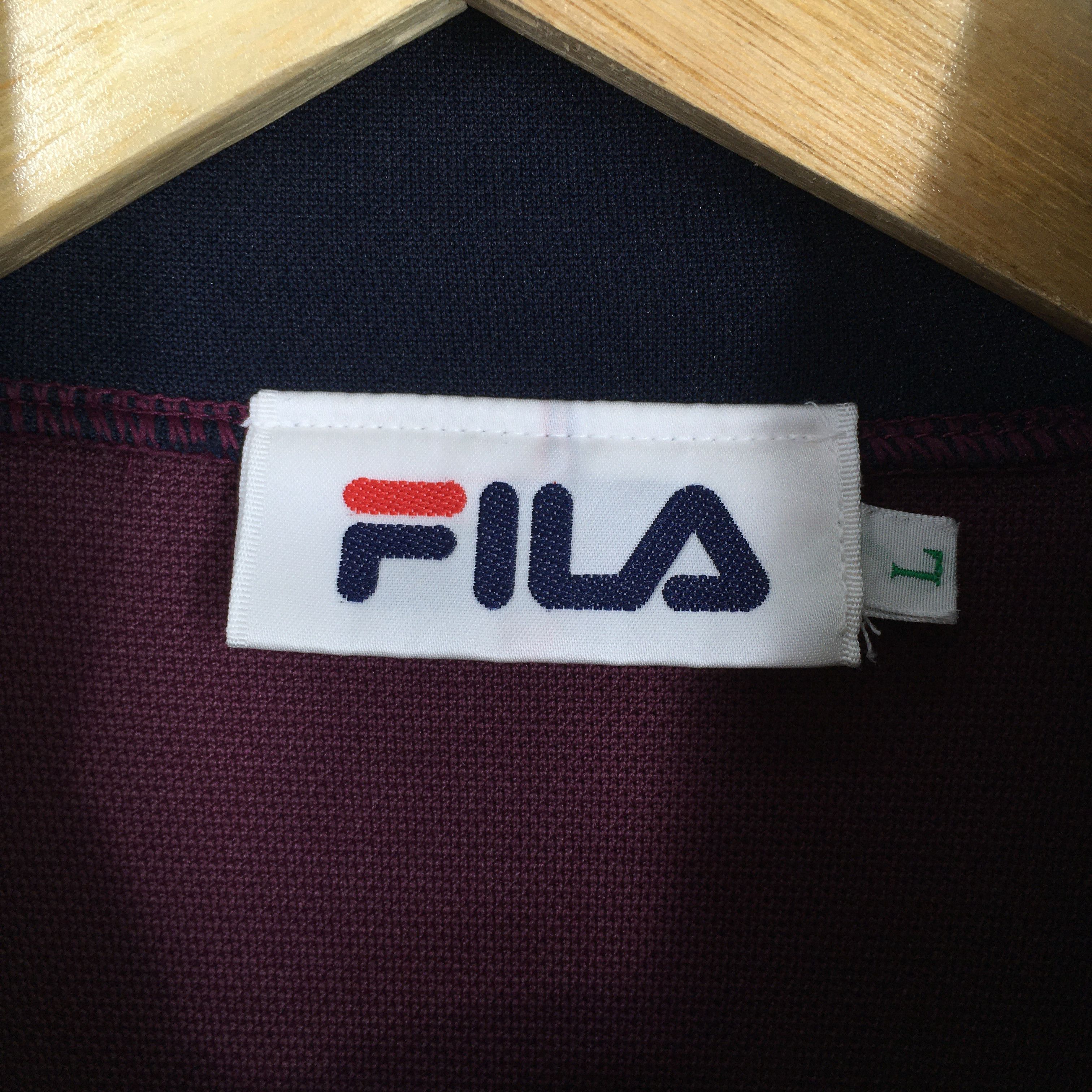 Fila Vintage 90's Fila Sports Burgundy Windbreaker Jacket Large Size US L / EU 52-54 / 3 - 3 Thumbnail