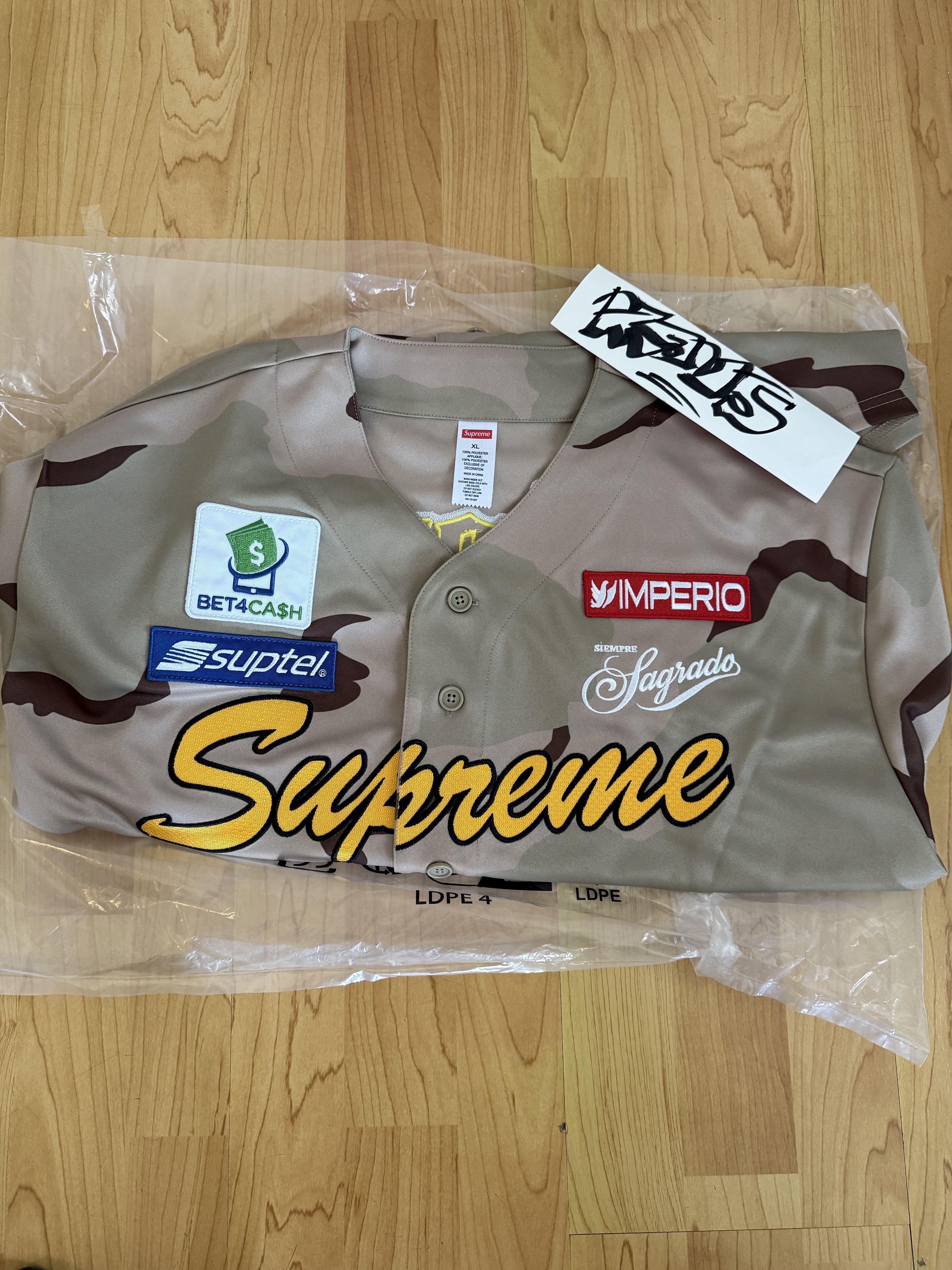 Supreme Supreme Chosen One Baseball Jersey Desert Camo XL | Grailed