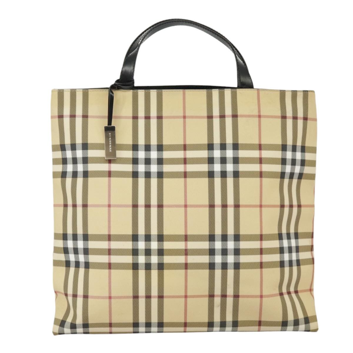Burberry Nova Check Beige Canvas Tote Bag (Pre-Owned) Size ONE SIZE - 1 Thumbnail