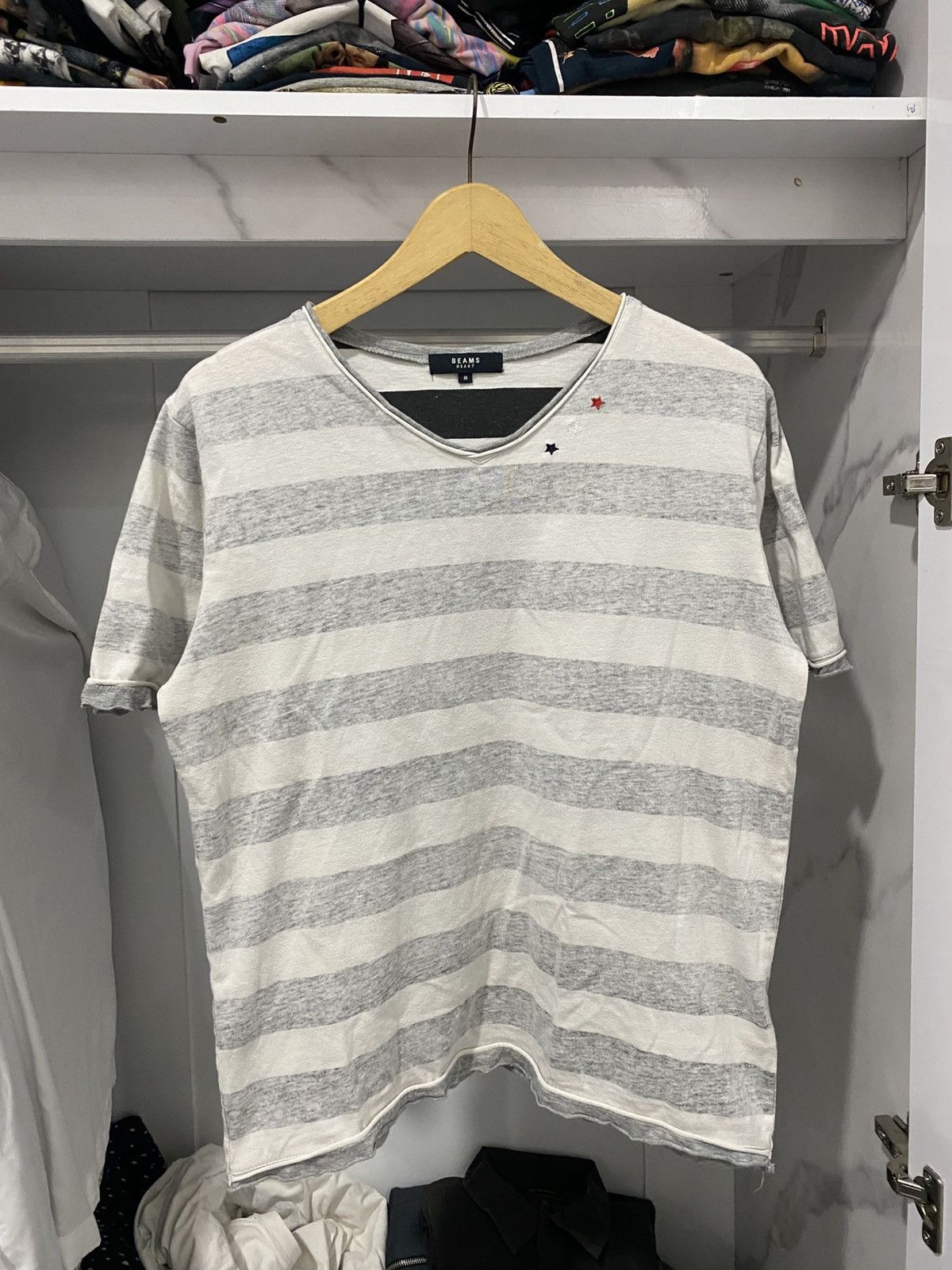 Beams Japan Beams Heart Star Patch Small Tees AA0032 Size US M / EU 48-50 / 2 - 1 Thumbnail