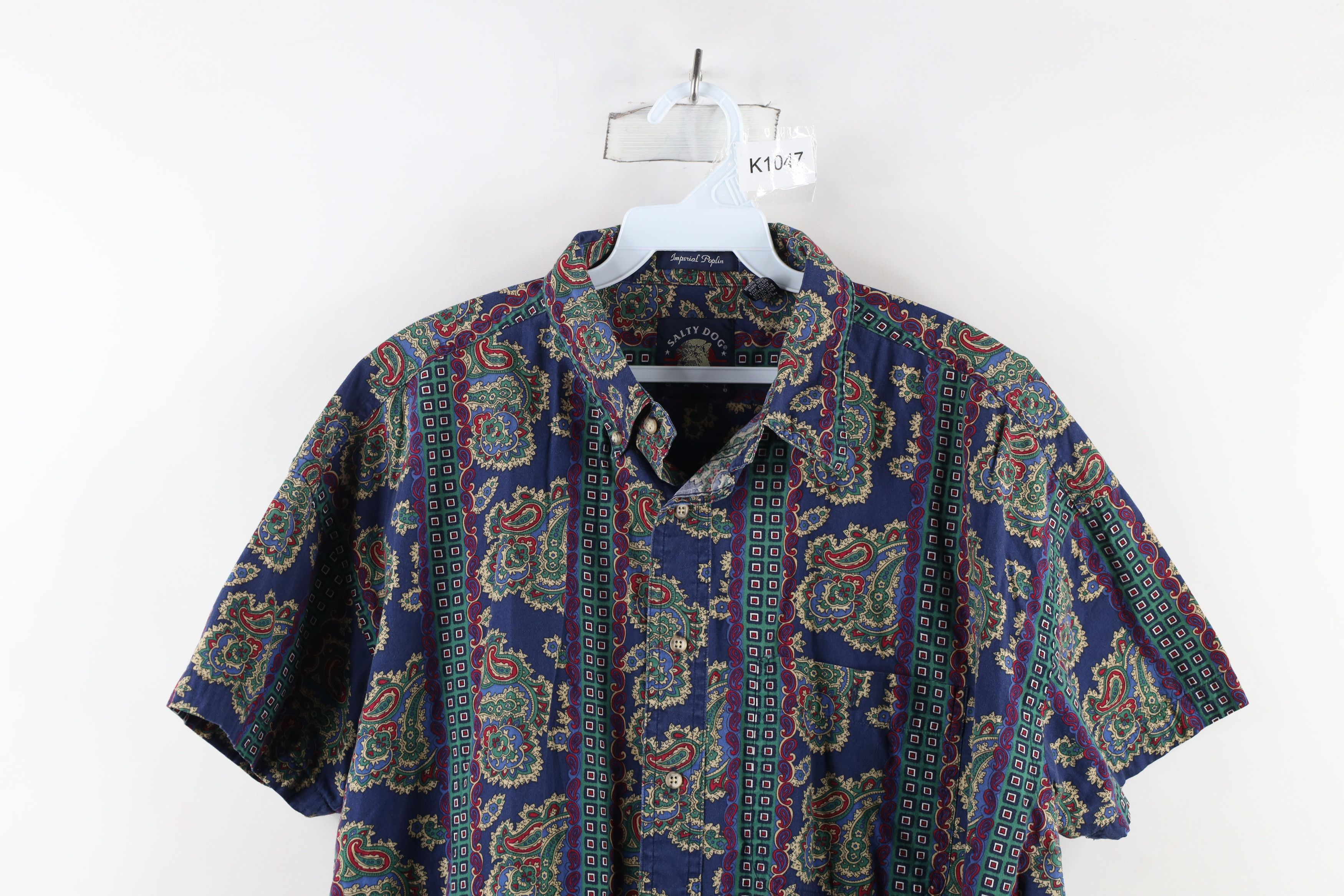 Vintage Vintage 90s Streetwear Rainbow Paisley Button Down Shirt Size US XL / EU 56 / 4 - 2 Thumbnail