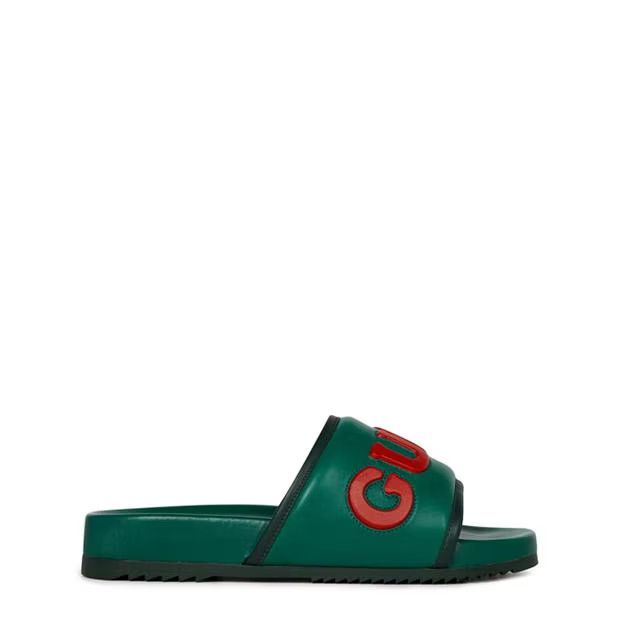 image of Gucci O1G2R1Mq0424 Sliders In Green & Red in Green/Red, Men's (Size 11)