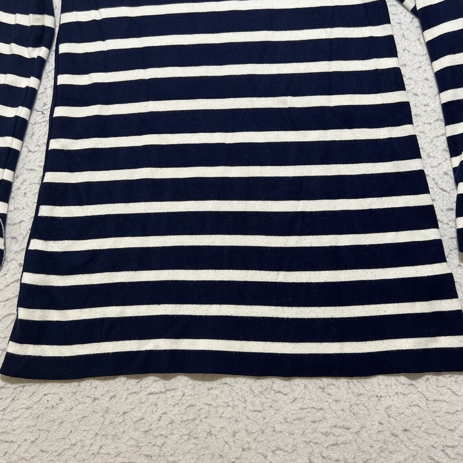 Zara Zara Knit Mock Neck Snap Button Side Blue Striped Sweater Size S / US 4 / IT 40 - 12 Thumbnail