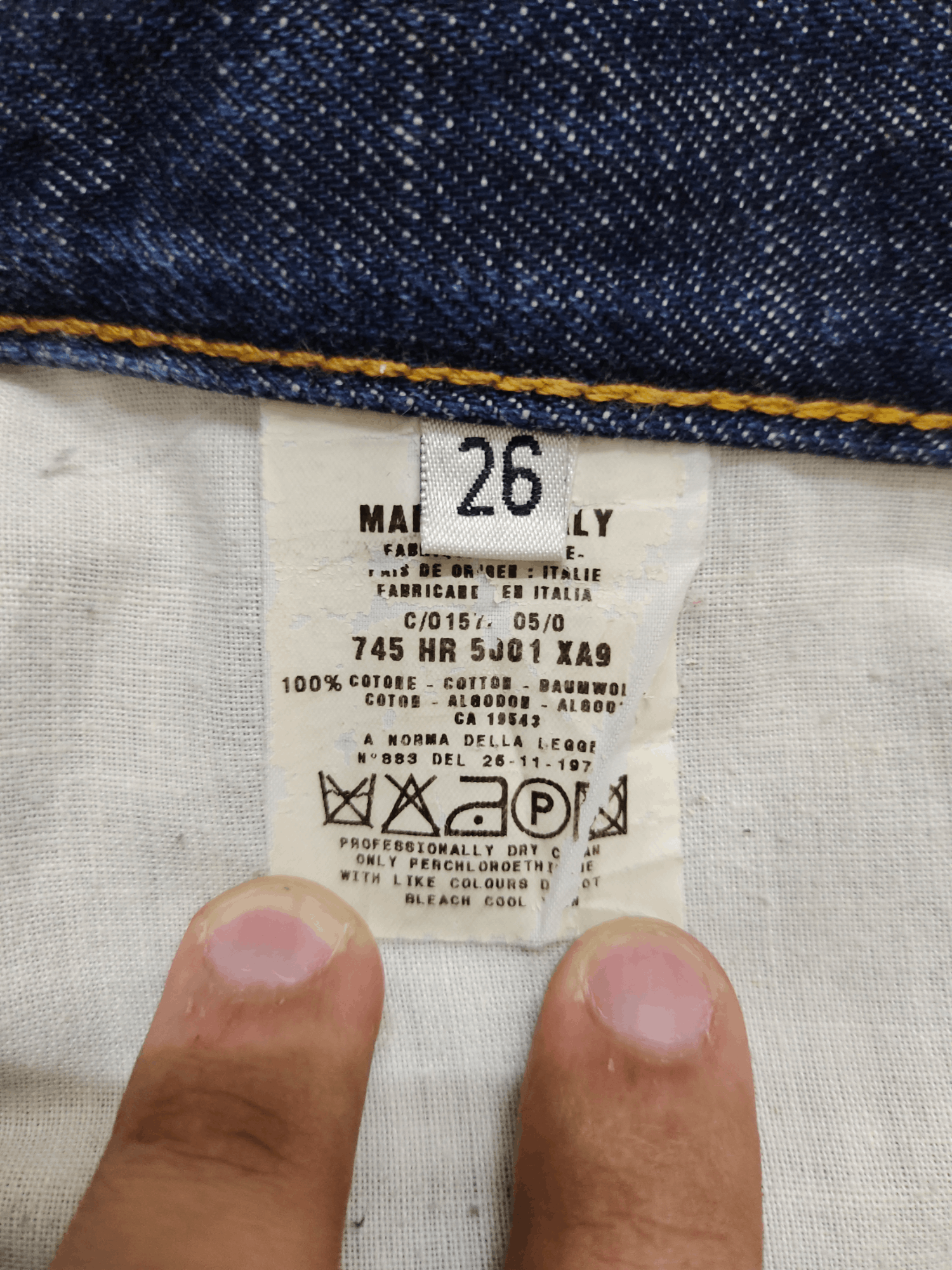 Helmut Lang 90s Helmut Lang Italian Cut Classic Raw Denim Jeans Size US 27 - 17 Thumbnail