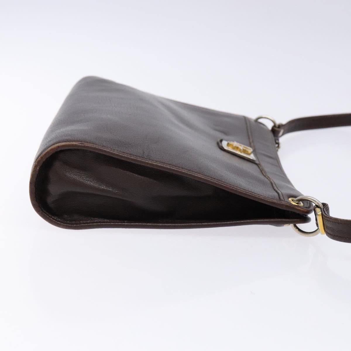 Dior DIOR Shoulder Bag Leather Dark Brown Gold Size ONE SIZE - 4 Thumbnail
