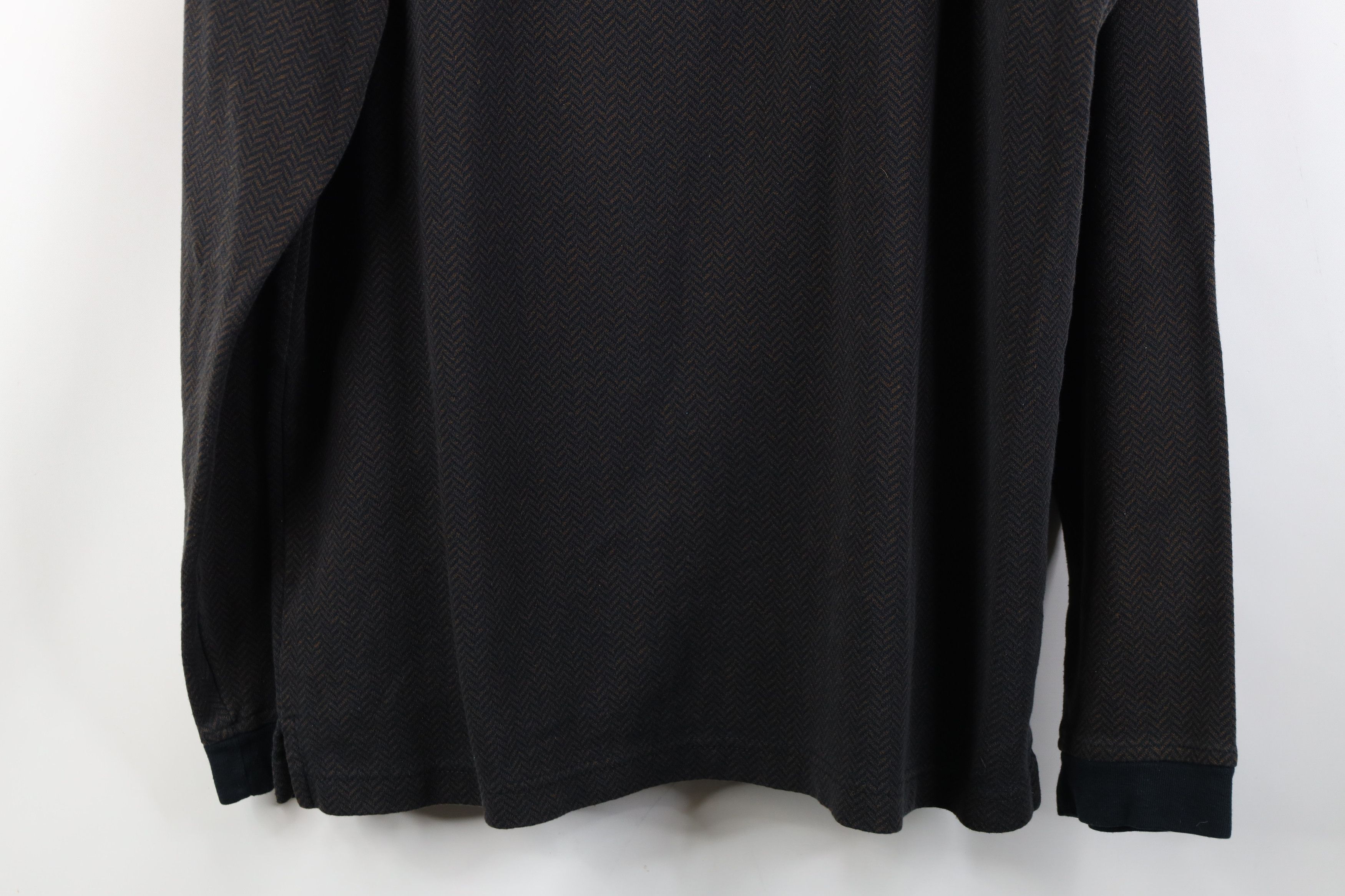 Vintage Vintage 90s Y2K Herringbone Long Sleeve Rugby Polo Shirt Size US M / EU 48-50 / 2 - 12 Thumbnail