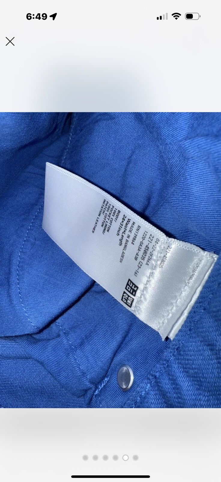 Marni × Uniqlo MARNI X UNIQLO BLUE DENIM SIZE SMALL Size US 28 / EU 44 - 4 Thumbnail