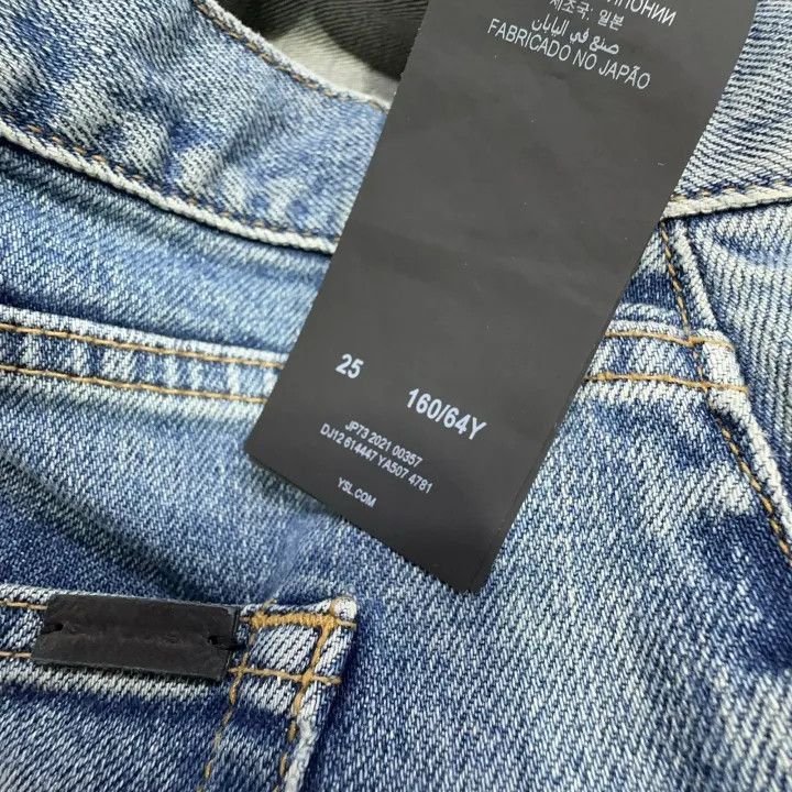 Saint Laurent Paris Saint Laurent Blue Low Waist Denim Pants -2507 Size 25" / US 0 / IT 36 - 4 Thumbnail