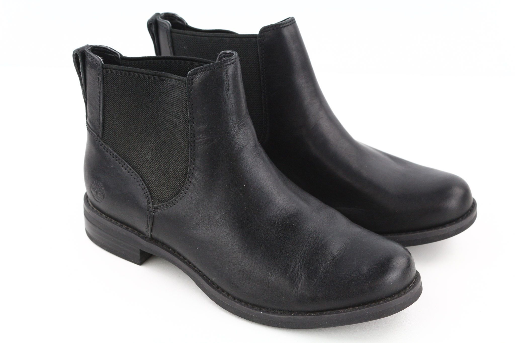 Timberland A1KHL UK4 Black Leather Pull On Mid Top Boots 79949 Size US 6.5 / IT 36.5 - 1 Thumbnail