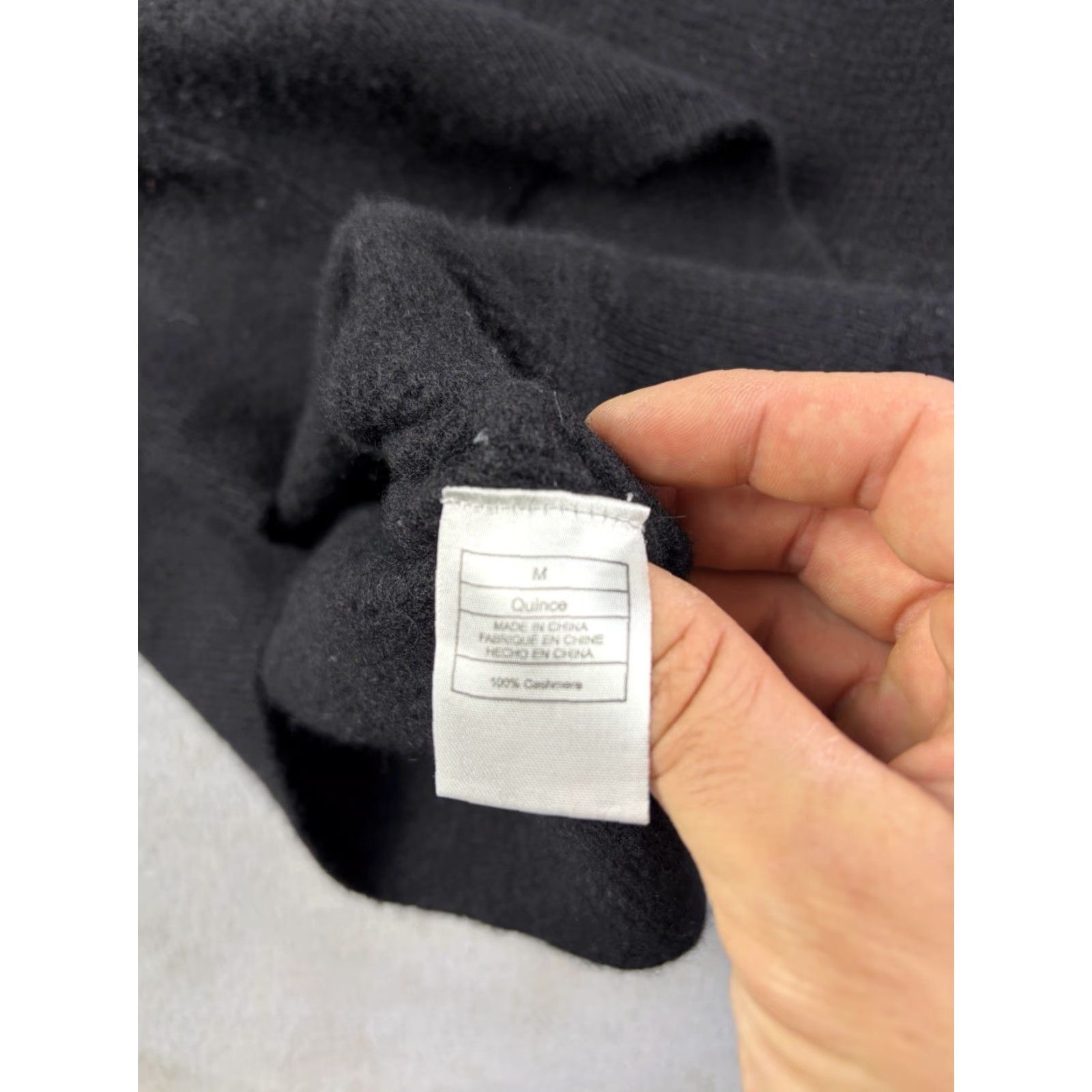 Quince Quince Sweater Women M Black Cashmere Knit Crew Neck Long Sleeve Pullover Shape: Solid Logo Vintage No Size M / US 6-8 / IT 42-44 - 7 Thumbnail