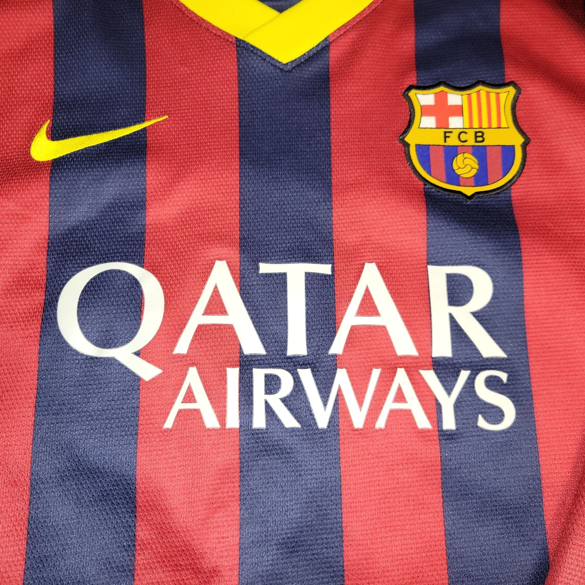 Nike Messi Barcelona 2013 2014 UEFA Long Sleeve Soccer Jersey L Size US L / EU 52-54 / 3 - 3 Thumbnail