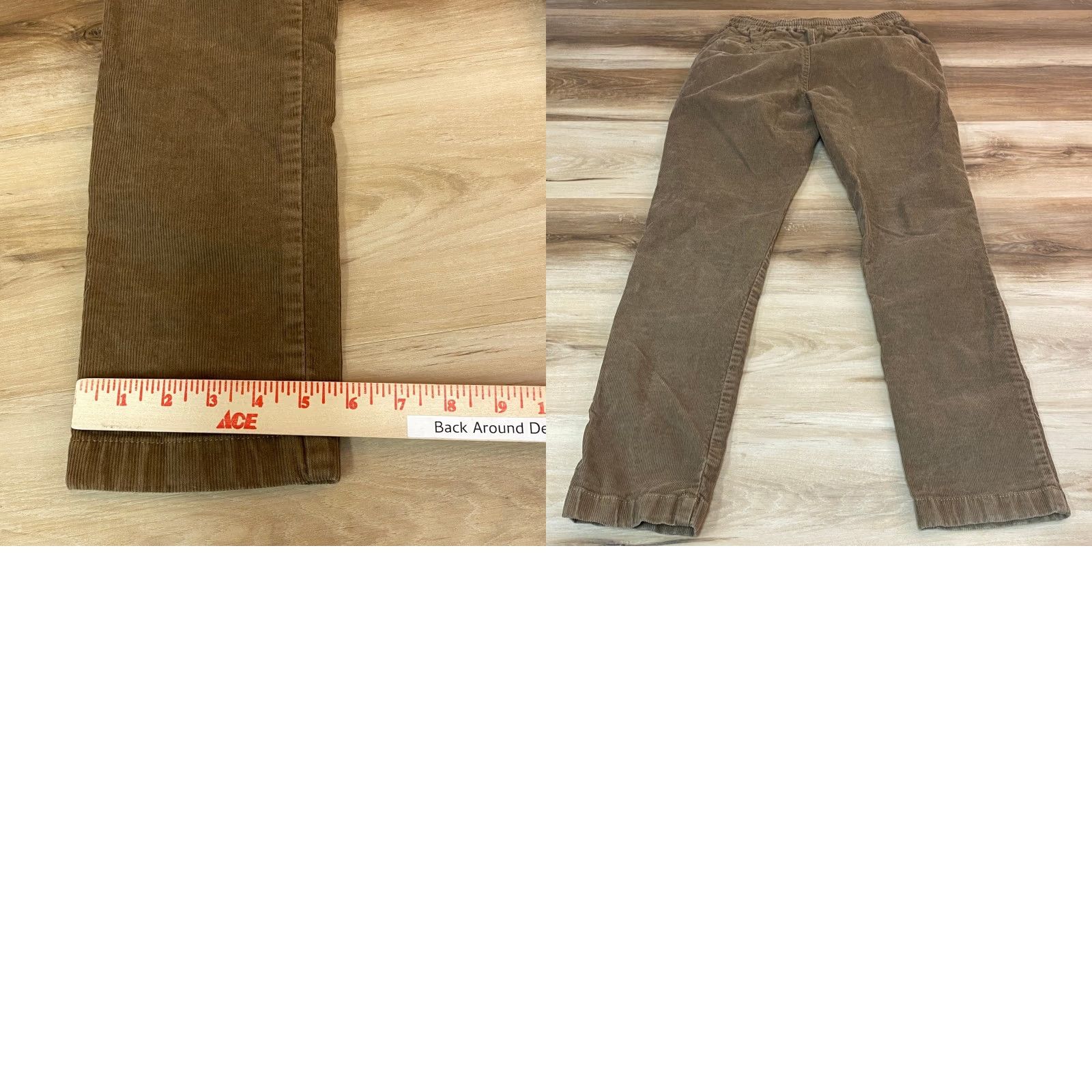 J.Crew J. Crew Corduroy Pants Mens XS Brown Elastic Waist Drawstring Jogger Casual Straight Front Button Pockets Size US 27 - 8 Thumbnail