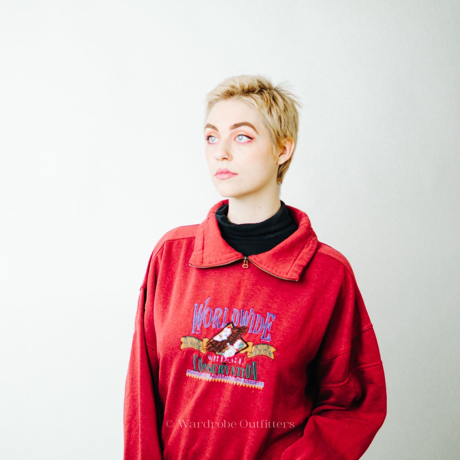 Vintage Vintage 90s Worldwide Consevation Fleece Pullover Sweatshirt Size M / US 6-8 / IT 42-44 - 4 Thumbnail