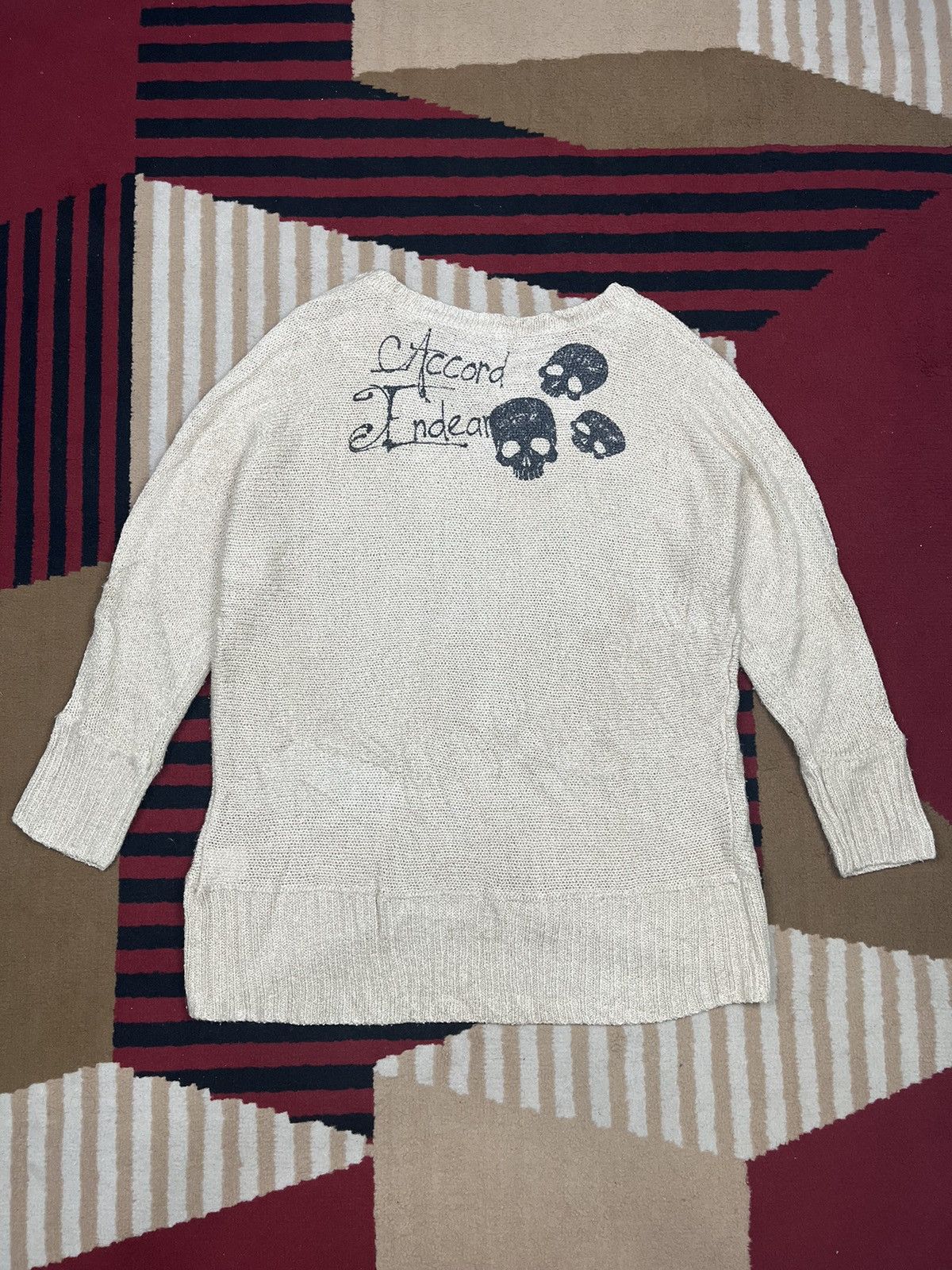 Japanese Brand Chu xxx Skull Y2K Knitwear Size M / US 6-8 / IT 42-44 - 4 Thumbnail