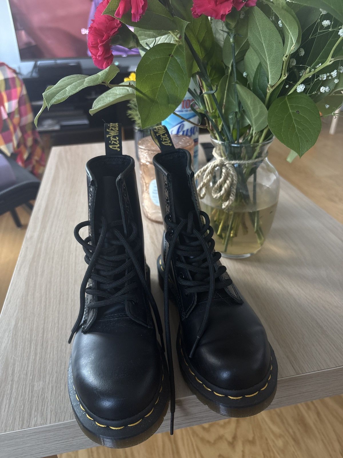 Dr. Martens SMOOTH LEATHER LACE UP BOOTS Size US 5 / IT 35 - 2 Thumbnail