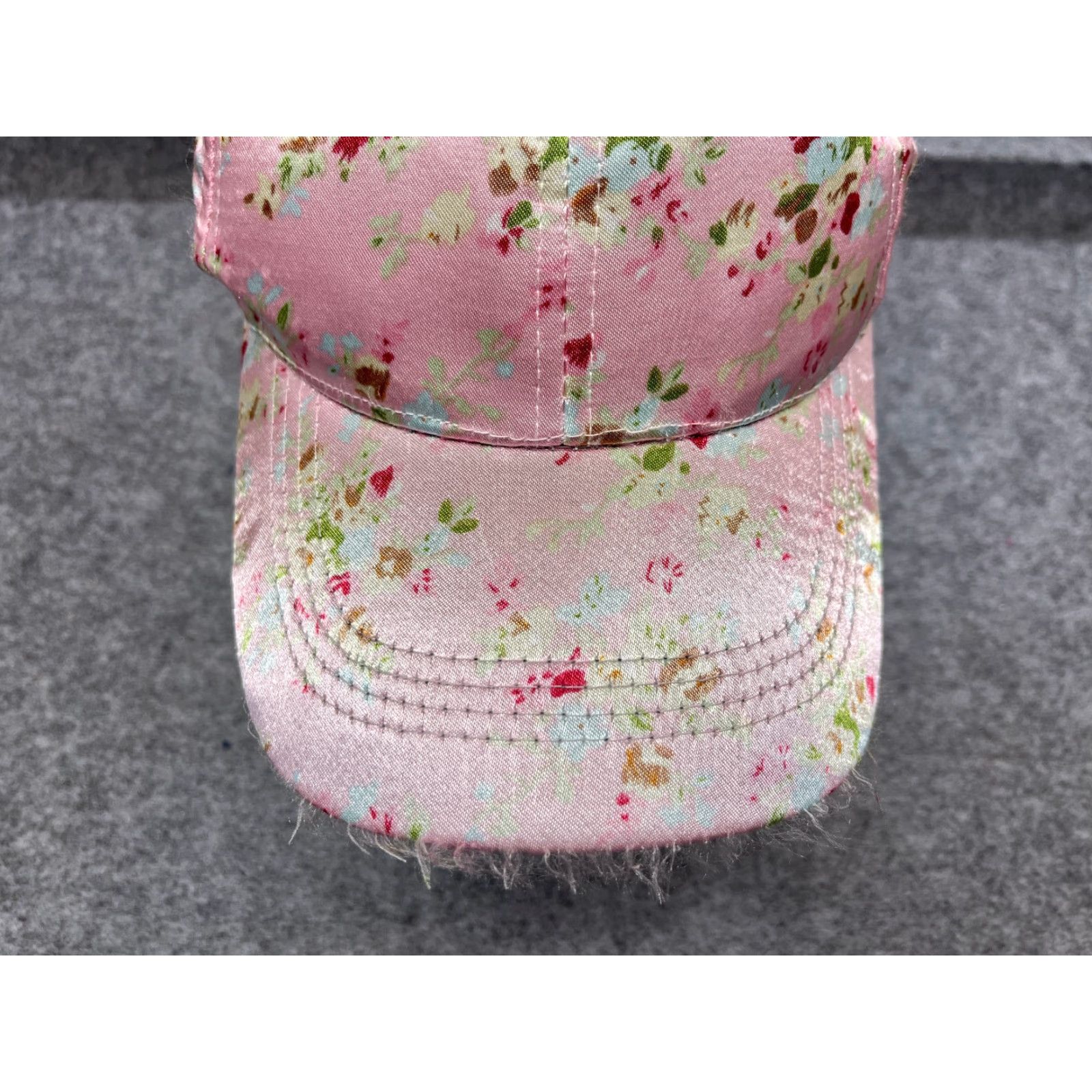 Vintage Lake Shore Drive Baseball Cap Hat Pink Floral One Size Womens Adjustable Strap Back Size ONE SIZE - 3 Thumbnail