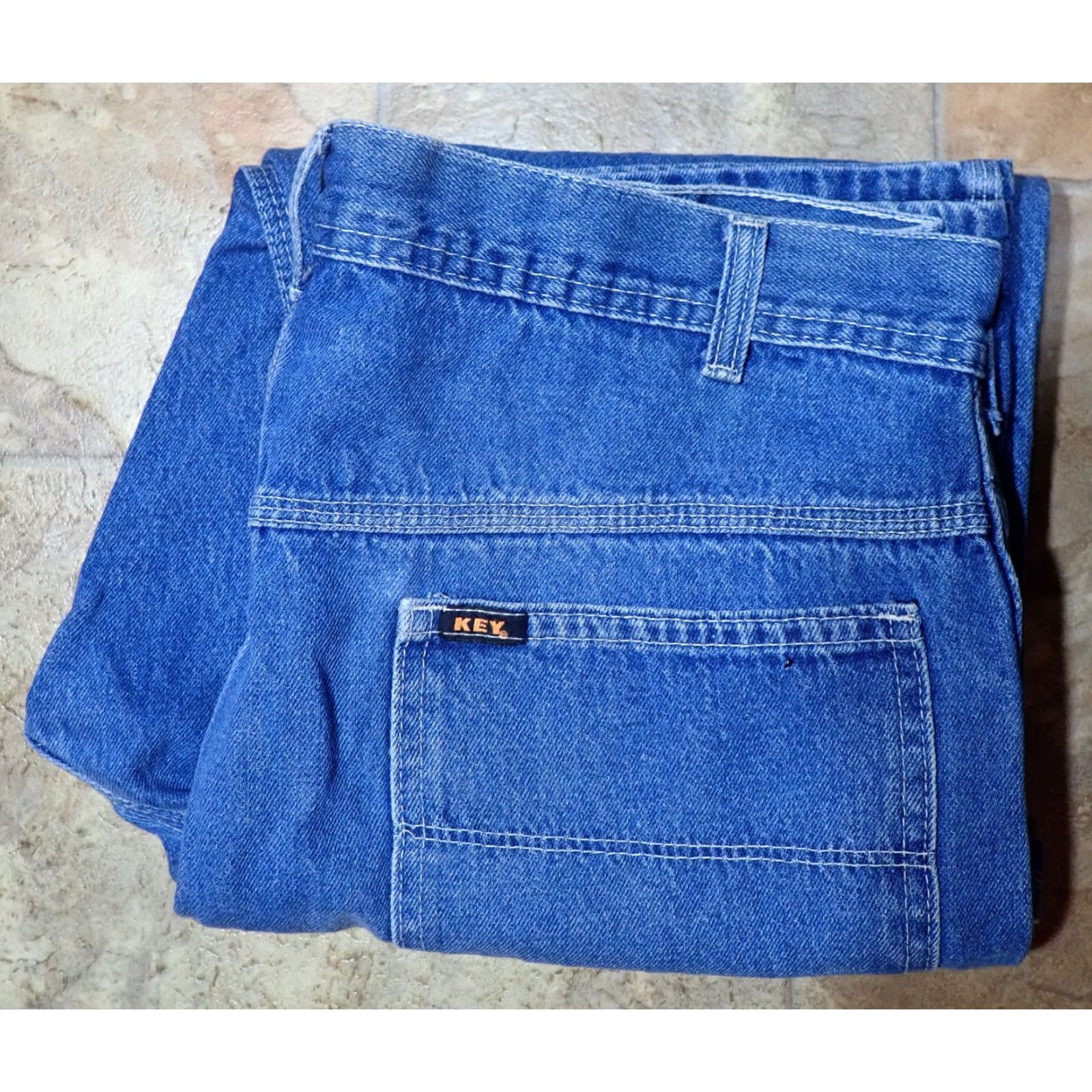 Vintage VINTAGE Key Denim Jeans Carpenter Pants 36x29 Distressed Cotton Utility Workwear Men Size US 36 / EU 52 - 3 Thumbnail