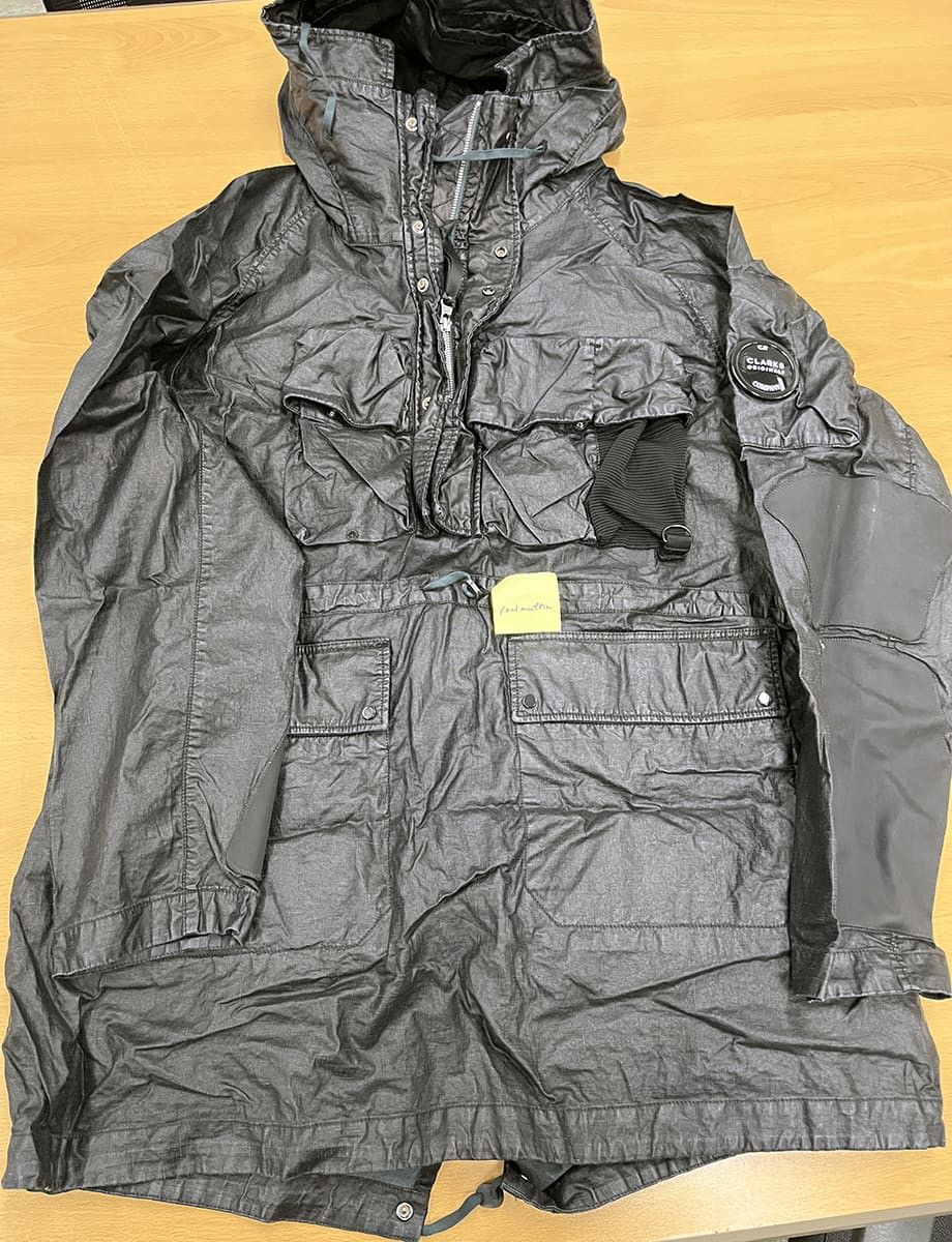 image of C P Company x Clarks Cp Company X Clarks Lino Long Wax Jacket Large in Black, Men's