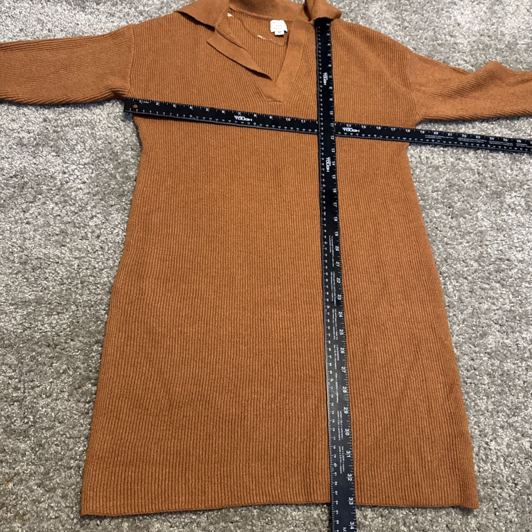 Vintage A New Day Brown Long Sleeve Polo Sweater Dress Women’s Size XS Size XS / US 0-2 / IT 36-38 - 5 Thumbnail