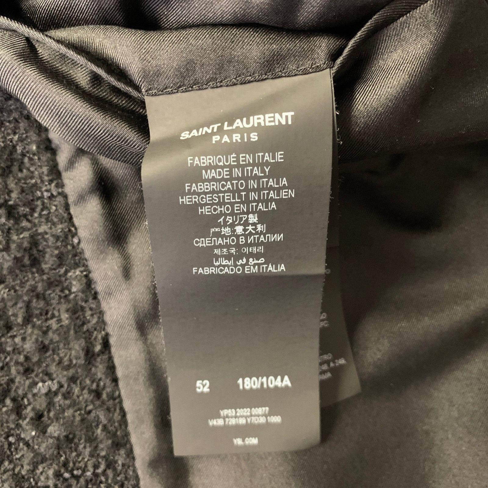 Saint Laurent Paris SAINT LAURENT Size M Black Tweed Wool Polyamide Coat Size 40R - 6 Thumbnail