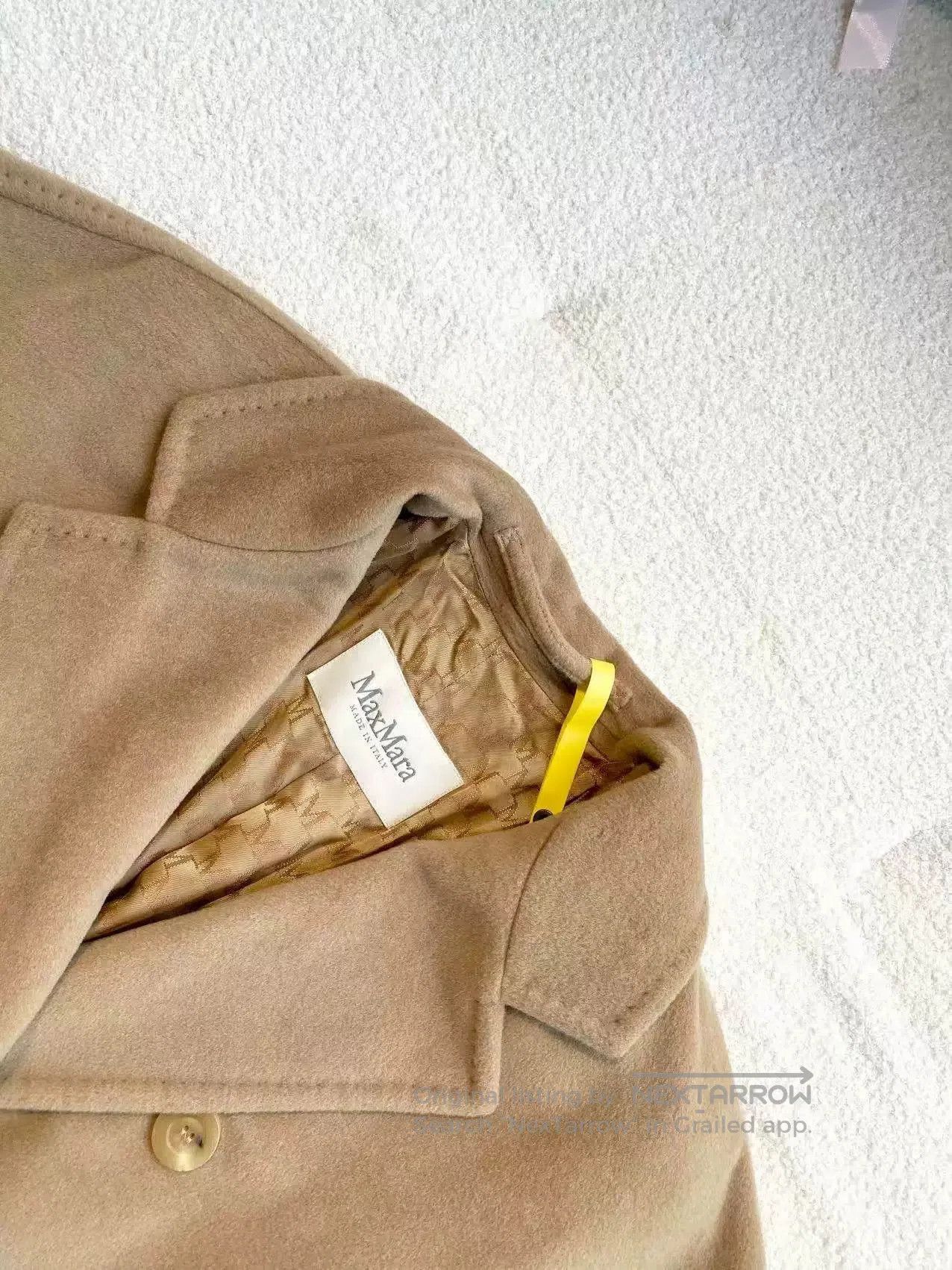 Max Mara 101801 Camel Wool Coat.