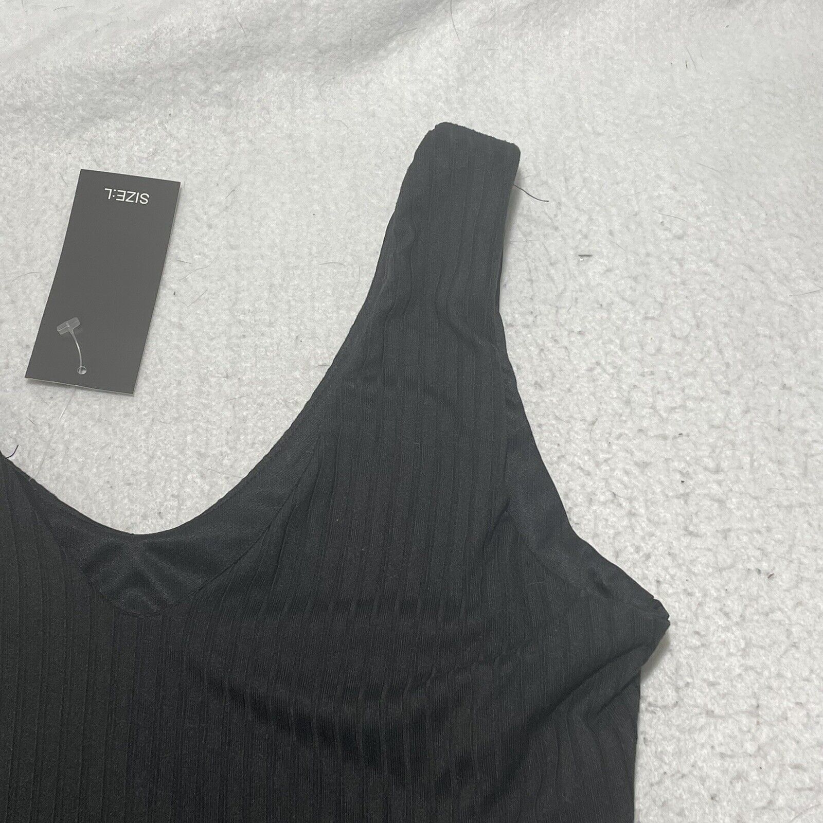 Other 21 Saints Large Black V-Neck One Piece Bodysuit Ribbed Size L / US 10 / IT 46 - 16 Thumbnail
