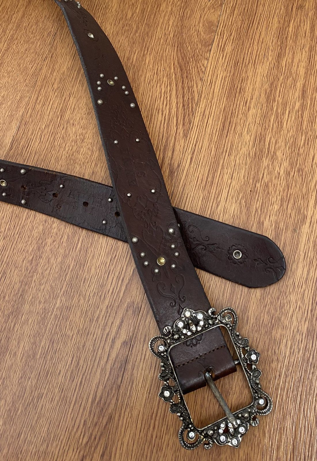 Other Vintage Anna sui leather crystal belt Size ONE SIZE - 4 Thumbnail