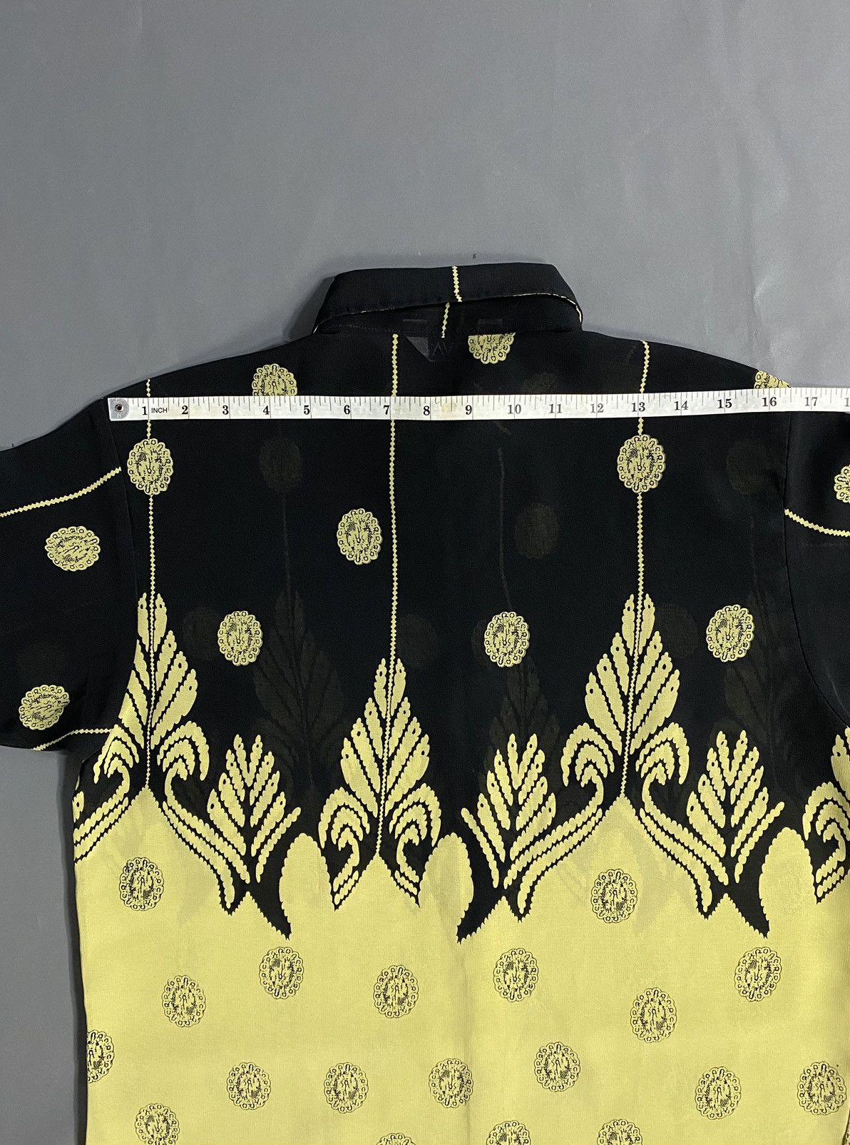 Japanese Brand × Vintage Yellow Peacock Tails Monolux Shirts Size US M / EU 48-50 / 2 - 13 Thumbnail