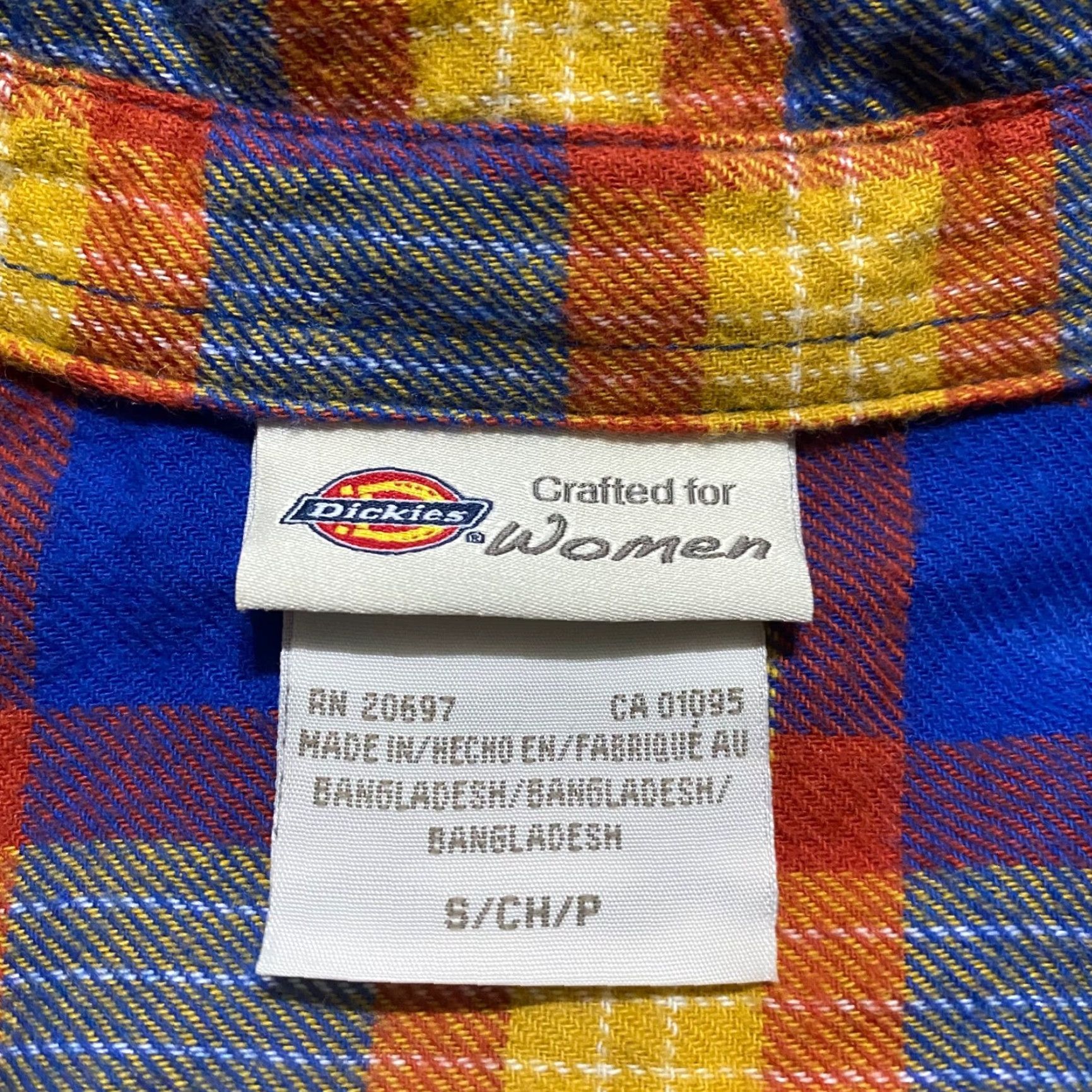 Dickies Dickies Womens Shirt Small Multicolor Plaid Check Flannel Button Up Long Sleeve Casual Workwear Size S / US 4 / IT 40 - 3 Thumbnail