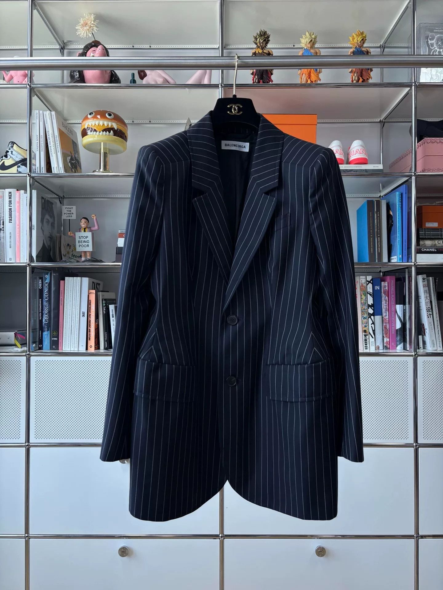 Balenciaga Balenciaga Pinstripe Hourglass Blazer Size M / US 6-8 / IT 42-44 - 1 Thumbnail