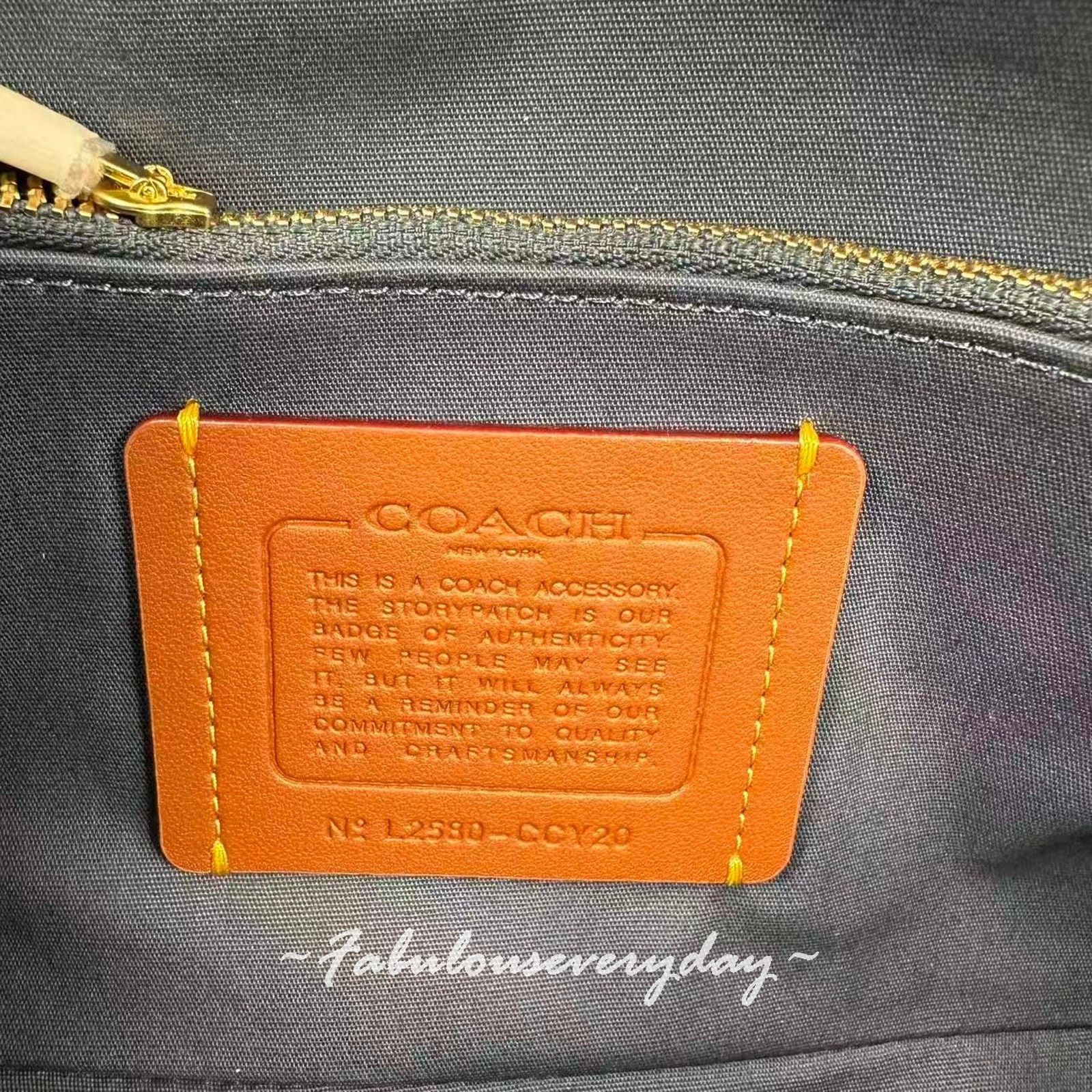 Coach Coach Brook Flap Chain In Loved Denim Shoulder Bag Gold/Blue Size ONE SIZE - 8 Thumbnail