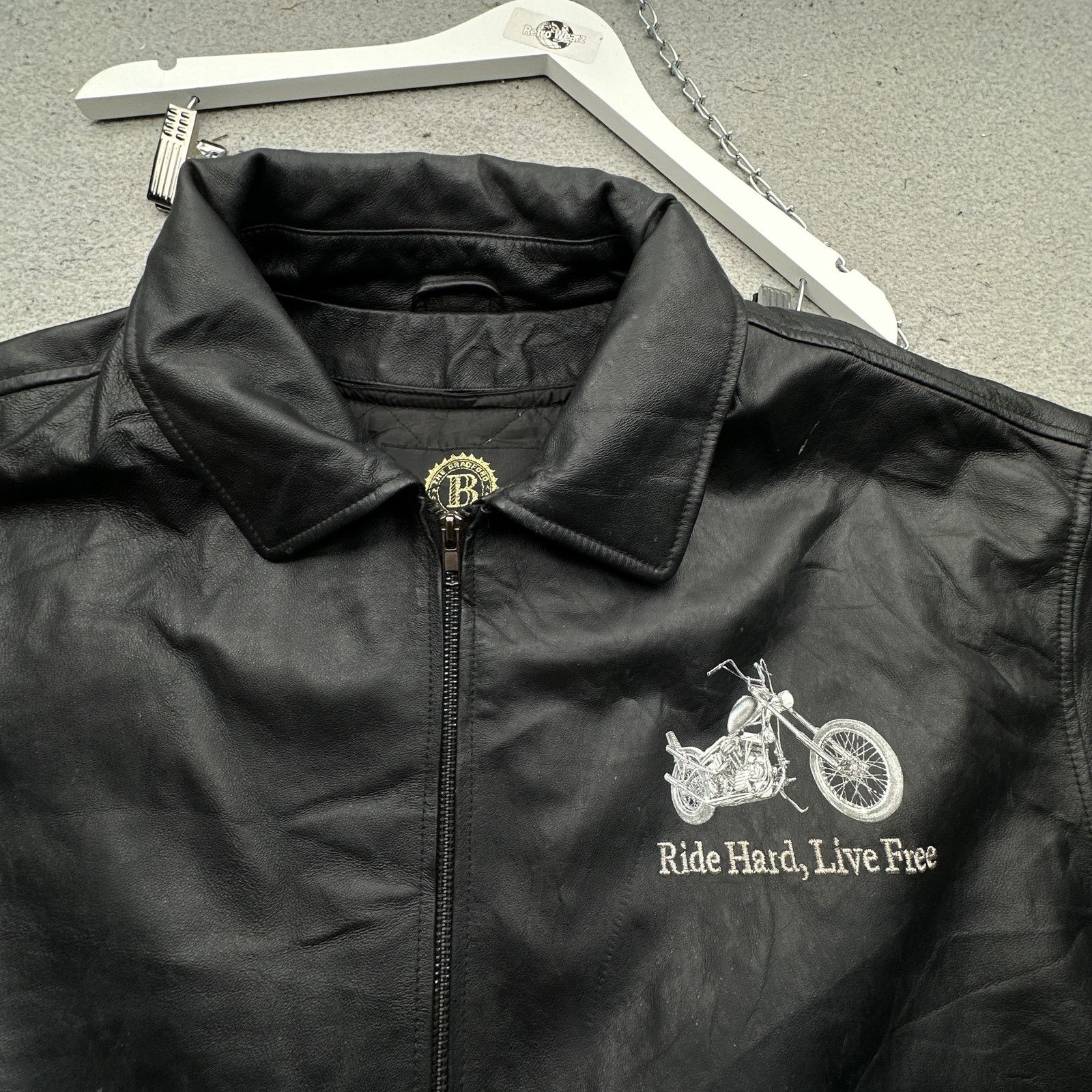 Other The Bradford Exchange Biker Leather Jacket Men XXL Ride Hard Size US XXL / EU 58 / 5 - 13 Thumbnail