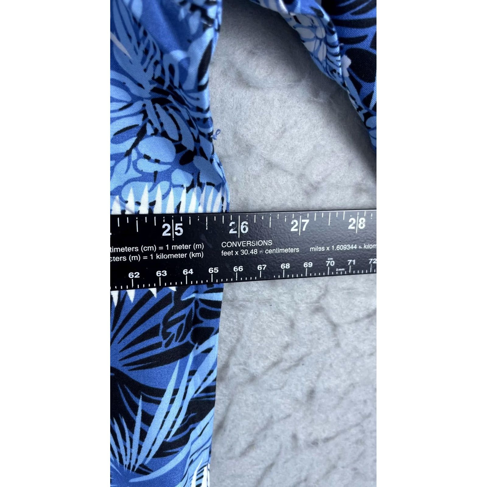 Vintage DC Collection Blue Tropical Floral Long Sleeve Button Up Shirt Mens Big 3XL Size US XXL / EU 58 / 5 - 4 Thumbnail