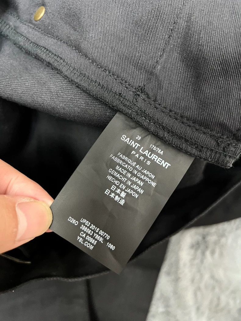 Saint Laurent Paris Saint Laurent Paris Saint Laurent Black Distressed Denim P Size US 29 - 4 Thumbnail