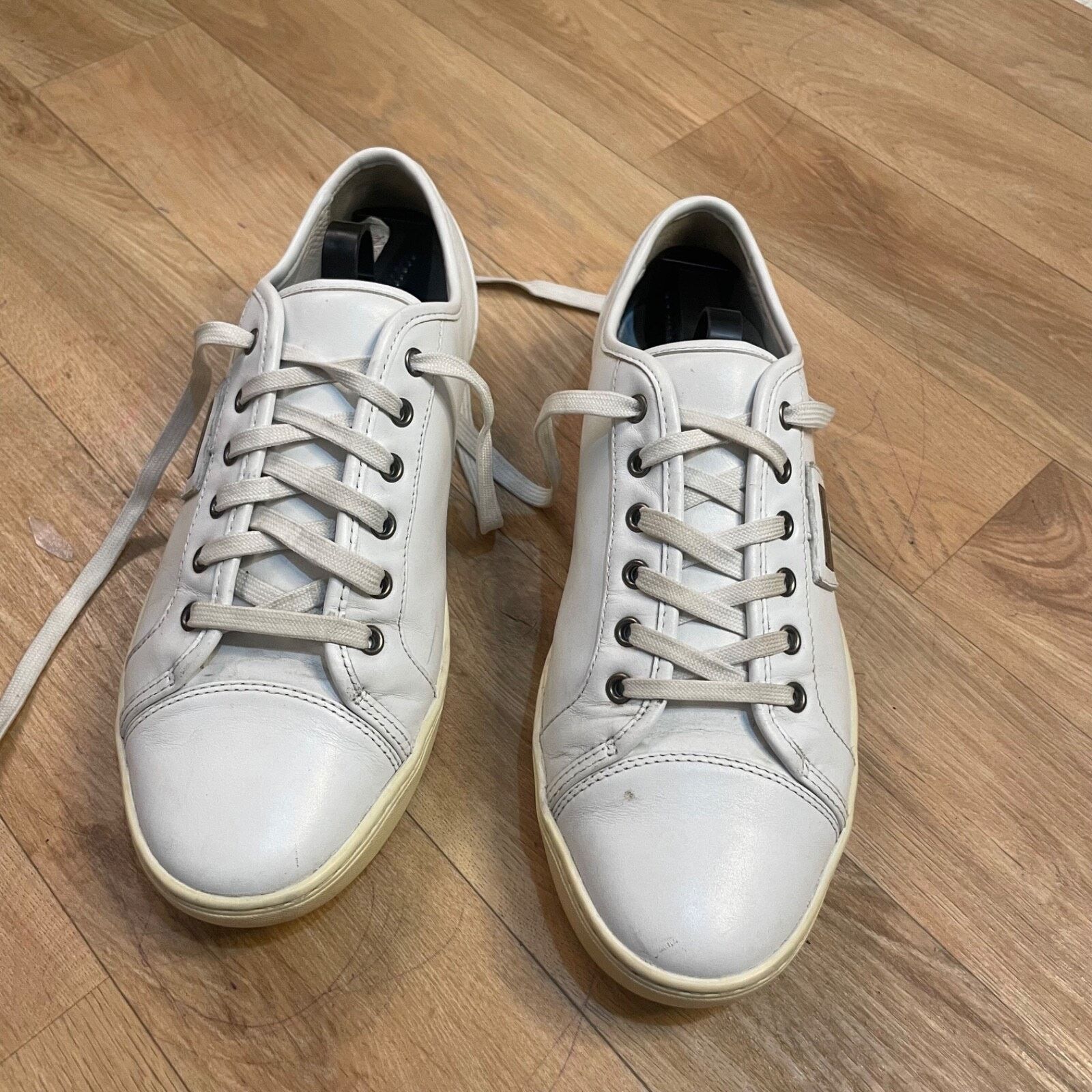 Dolce & Gabbana Dolce & Gabbana sneakers white Leather Low Top shoes italy Size US 10 / EU 43 - 3 Thumbnail