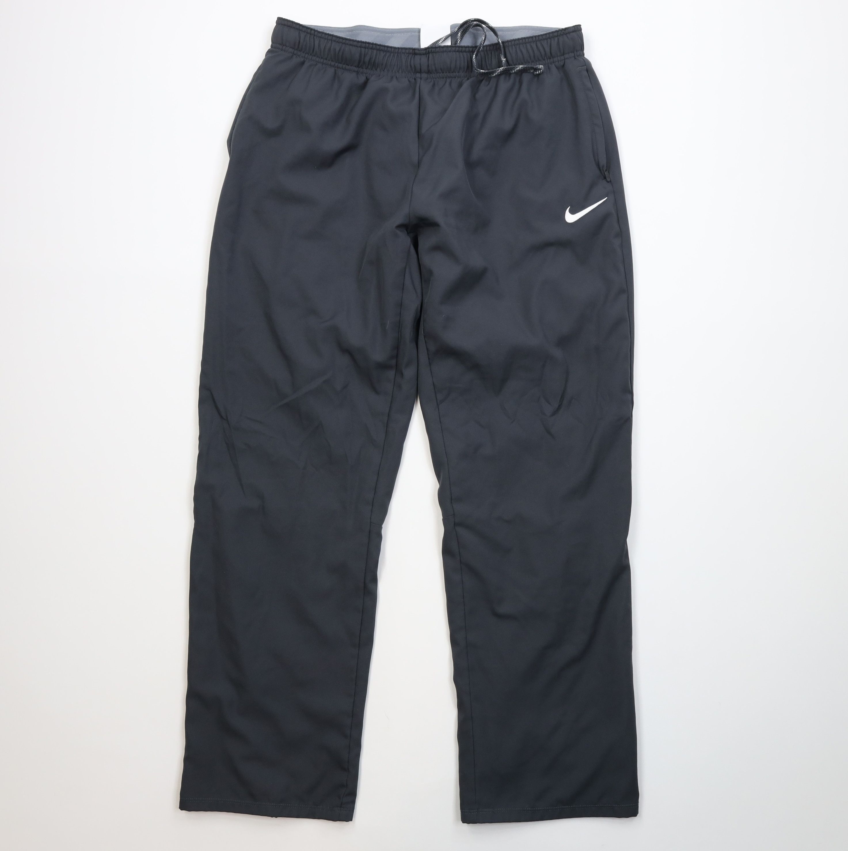 Vintage Y2K Nike Big Swoosh Wide Leg Sweatpants Pants Gray