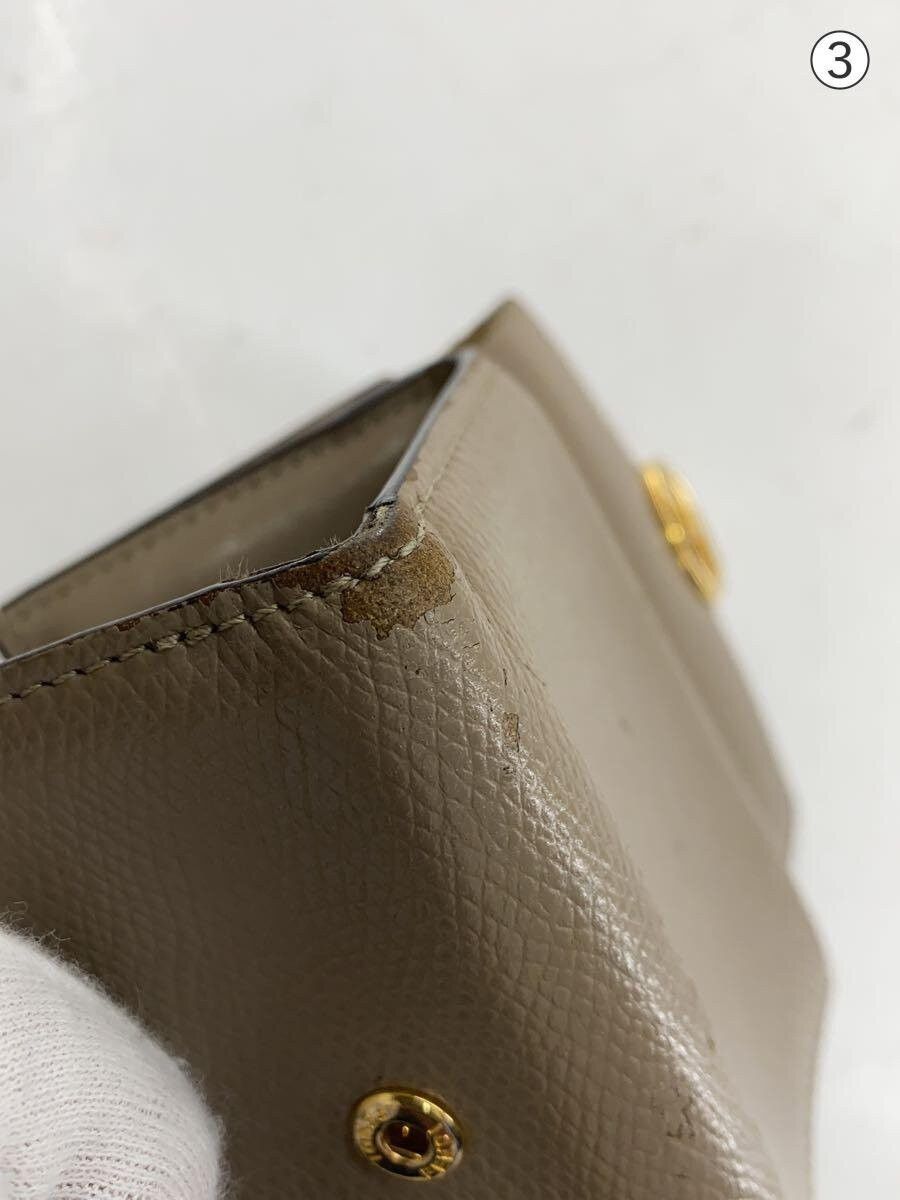 Fendi Fendi Leather Tri-Fold Wallet Beige Size ONE SIZE - 7 Thumbnail