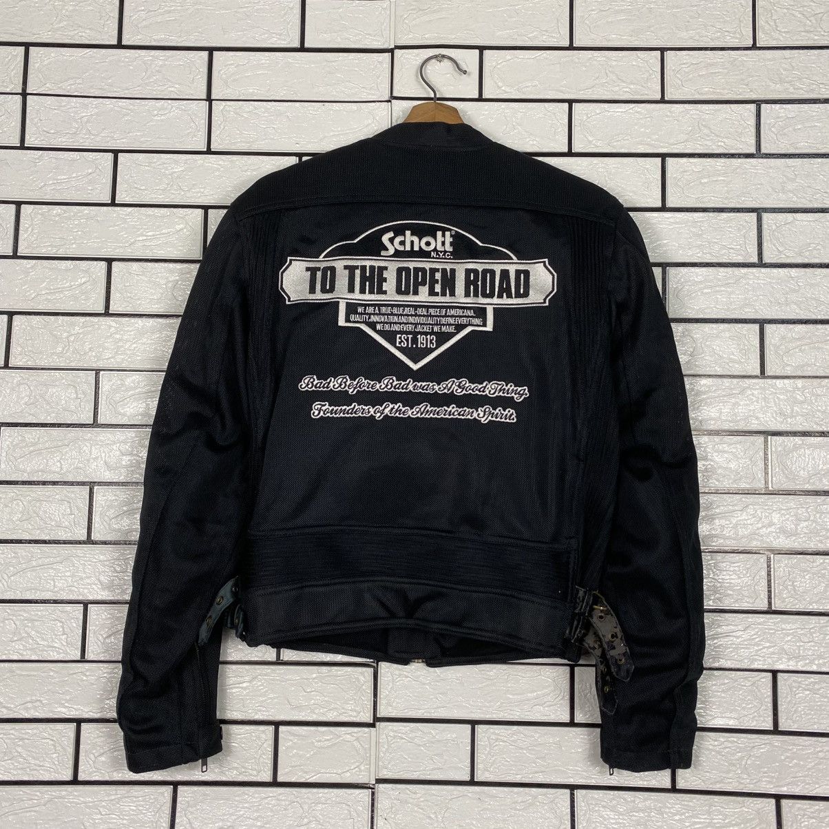 Schott Vintage Biker Motorcycle Jacket Schott NYC Big Logo Size US M / EU 48-50 / 2 - 9 Thumbnail