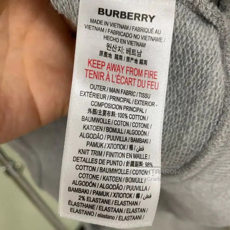 Burberry Burberry Women's Gray Cotton Hoodie Size S. Size S / US 4 / IT 40 - 5 Thumbnail