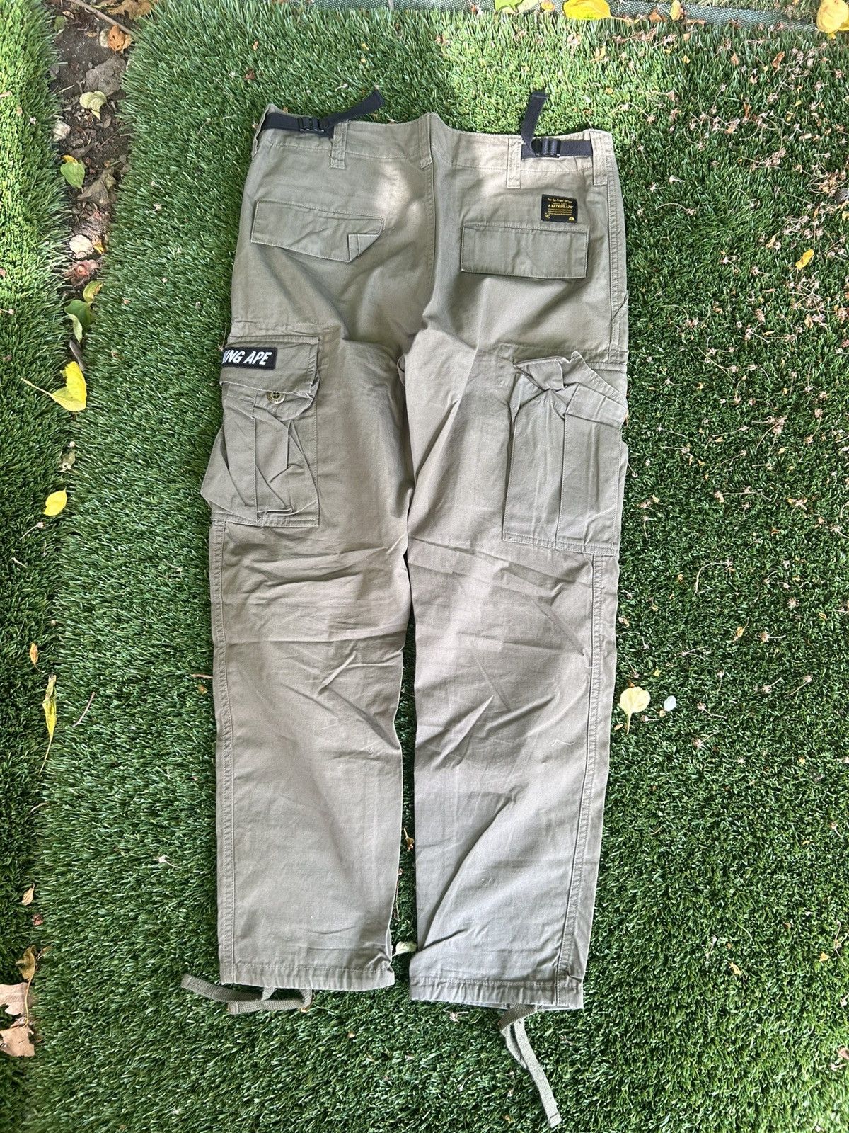 Bape BAPE Green Cargo Work Pants Size US 30 / EU 46 - 1 Thumbnail