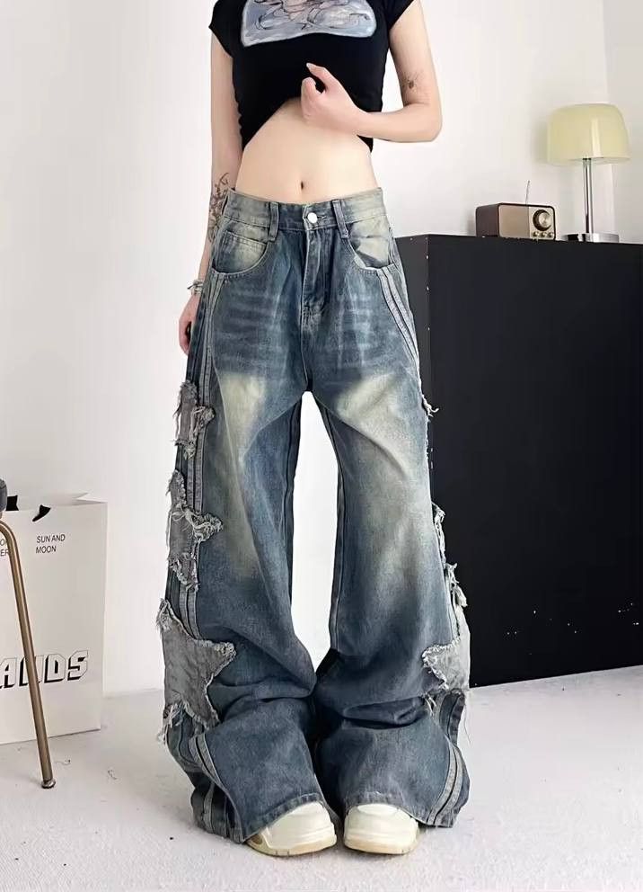 Japanese Brand × Vintage star-designed jeans Size 26" / US 2 / IT 38 - 5 Thumbnail