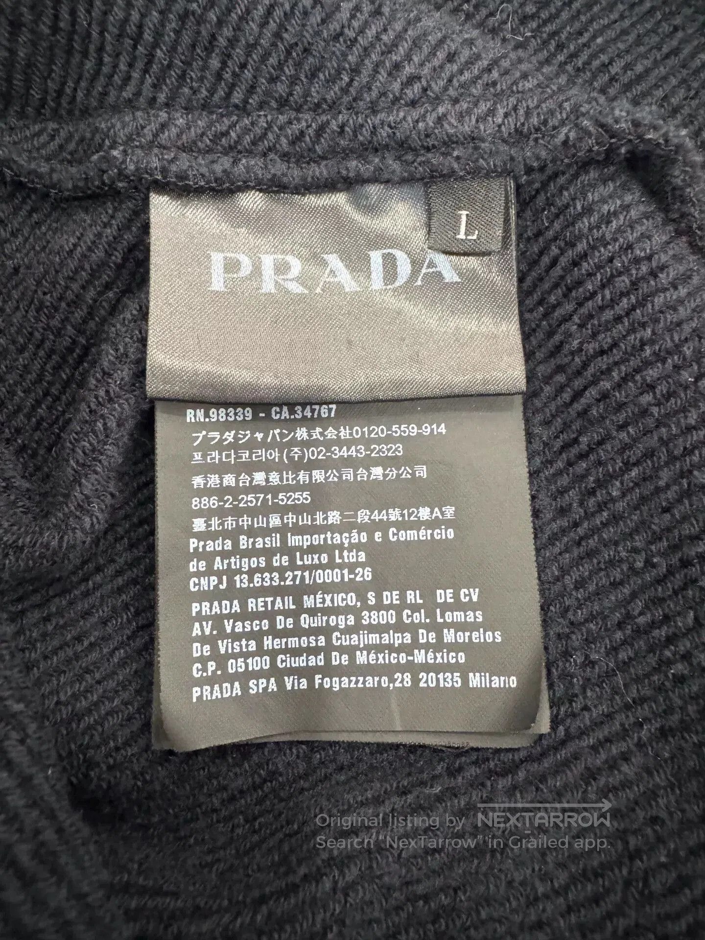 Prada Prada Men's Black Light Blue Sweatshirt. Size US L / EU 52-54 / 3 - 5 Thumbnail