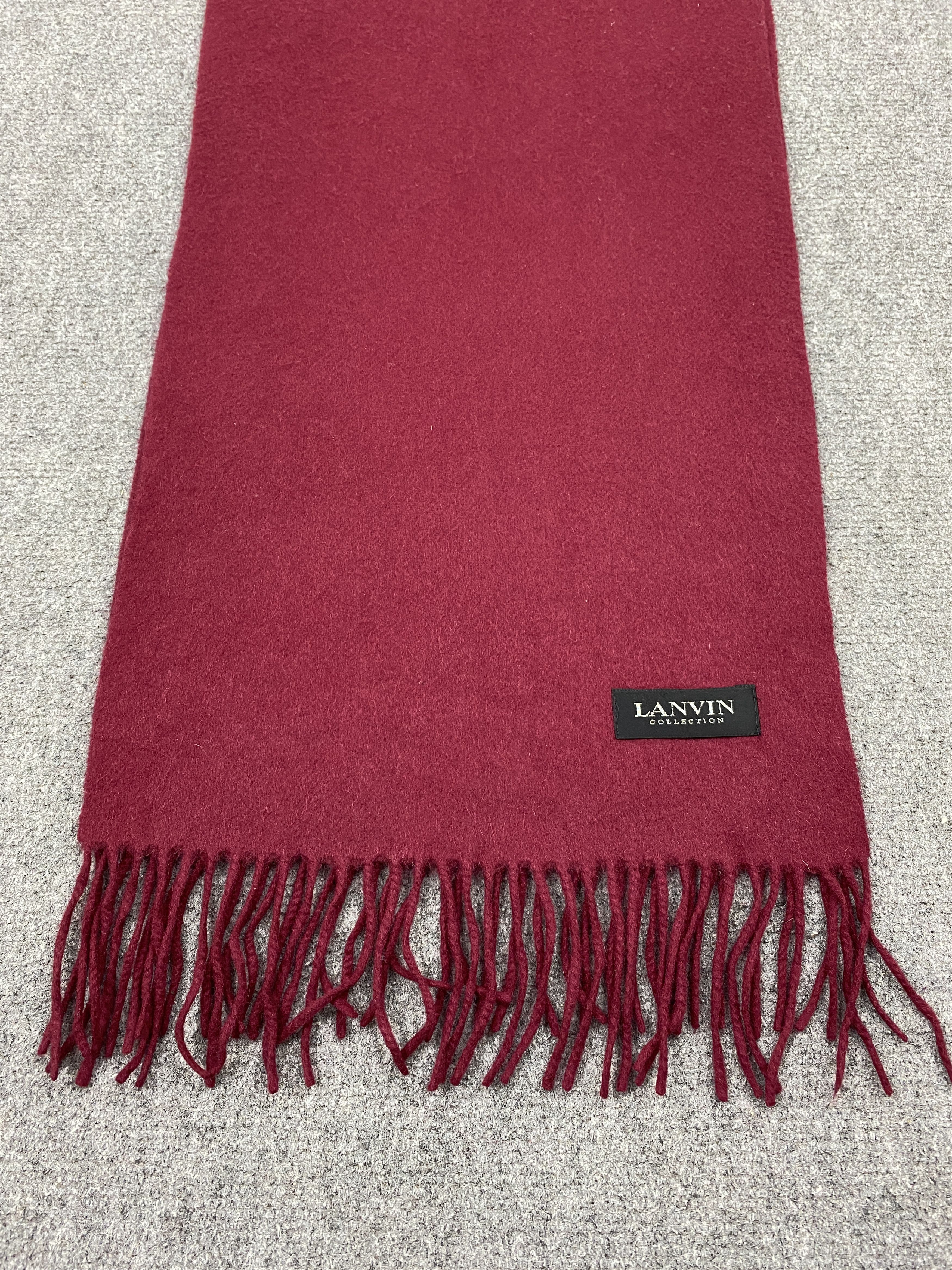 Lanvin × Vintage Lanvin Cashmere Scarf / Muffler / Neckwear -SC0118 Size ONE SIZE - 3 Thumbnail