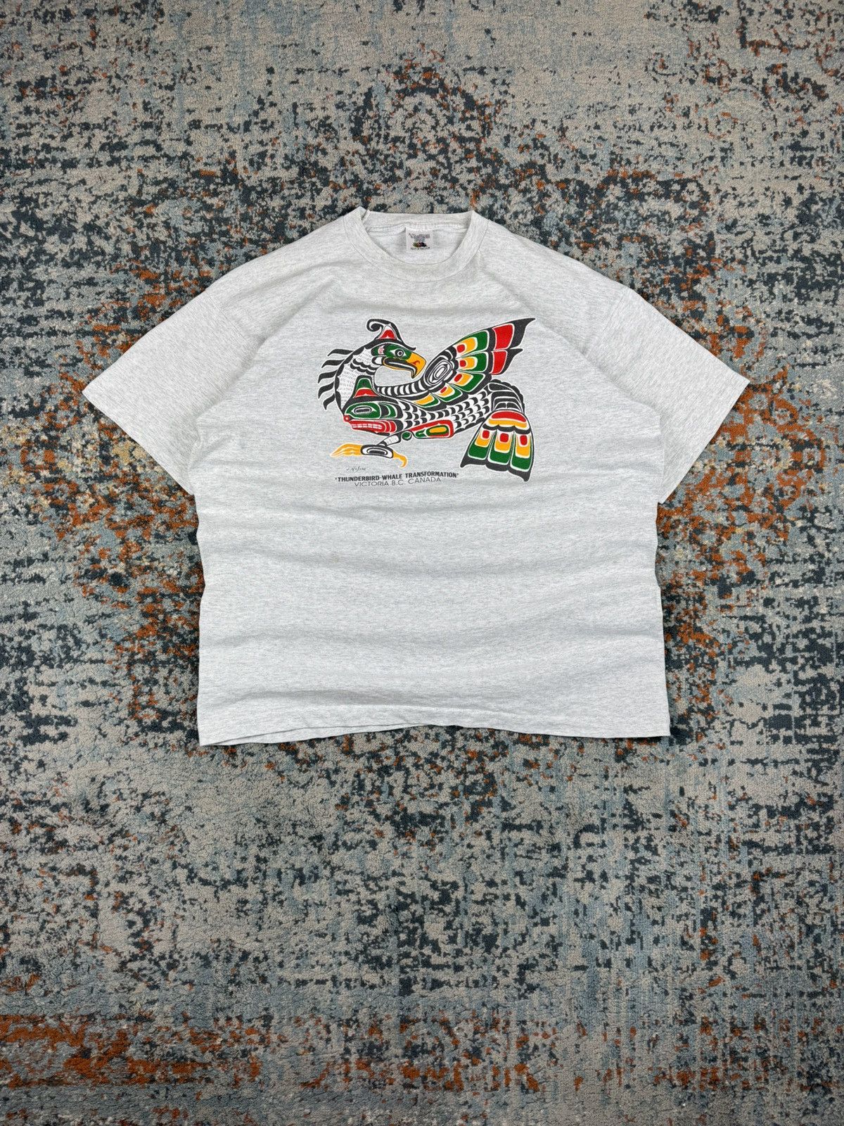 Native × Vintage Vintage 80s Thunderbird Victoria b.c Canada graphic tee Size US XL / EU 56 / 4 - 1 Thumbnail