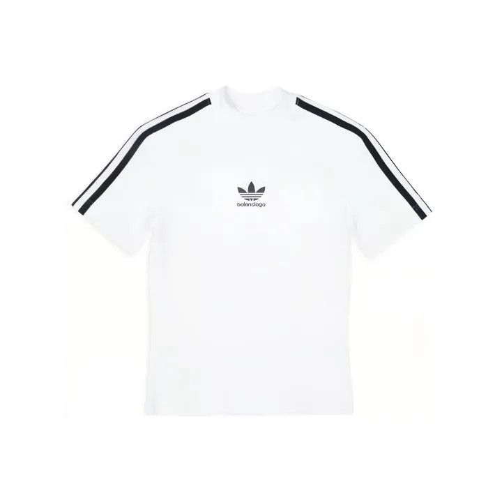 Balenciaga Balenciaga x adidas Logo Print Color Block T-Shirt 0079 Size XS / US 0-2 / IT 36-38 - 1 Thumbnail